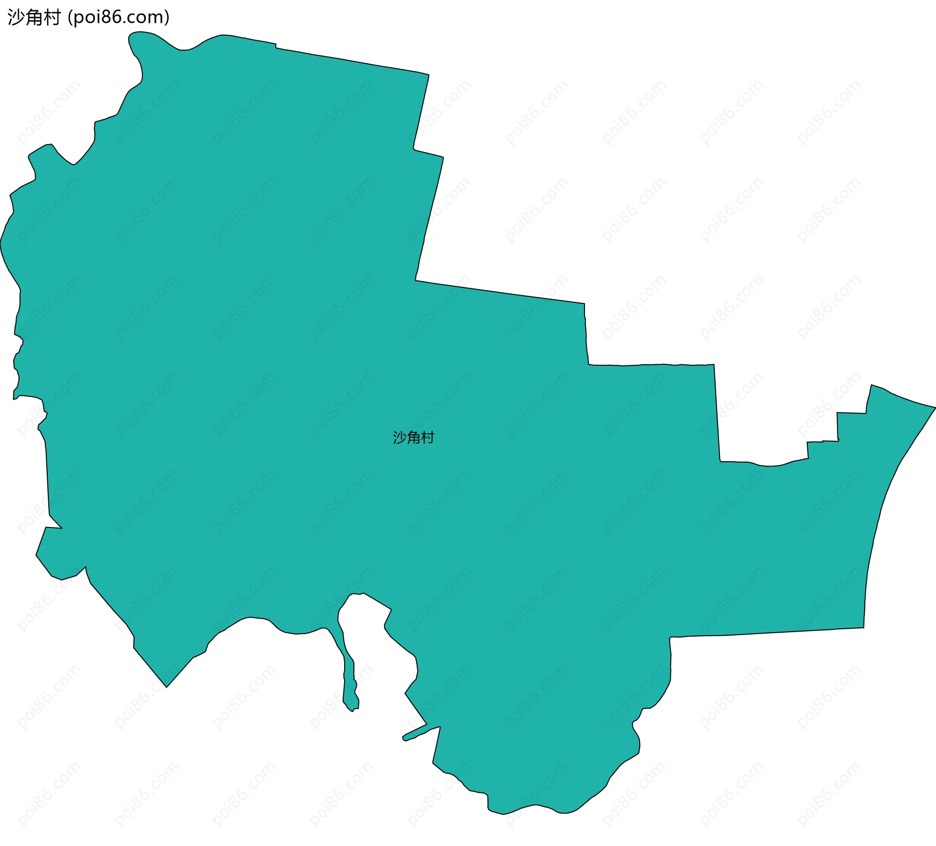 沙角村边界地图