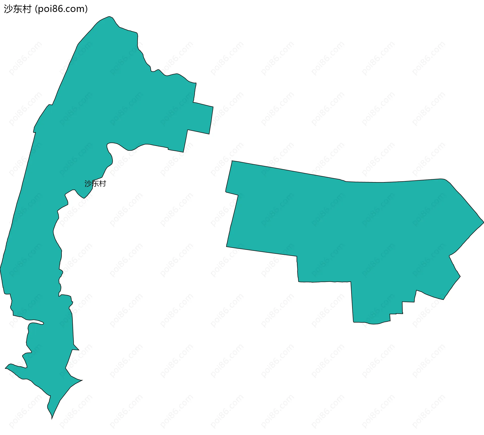 沙东村边界地图