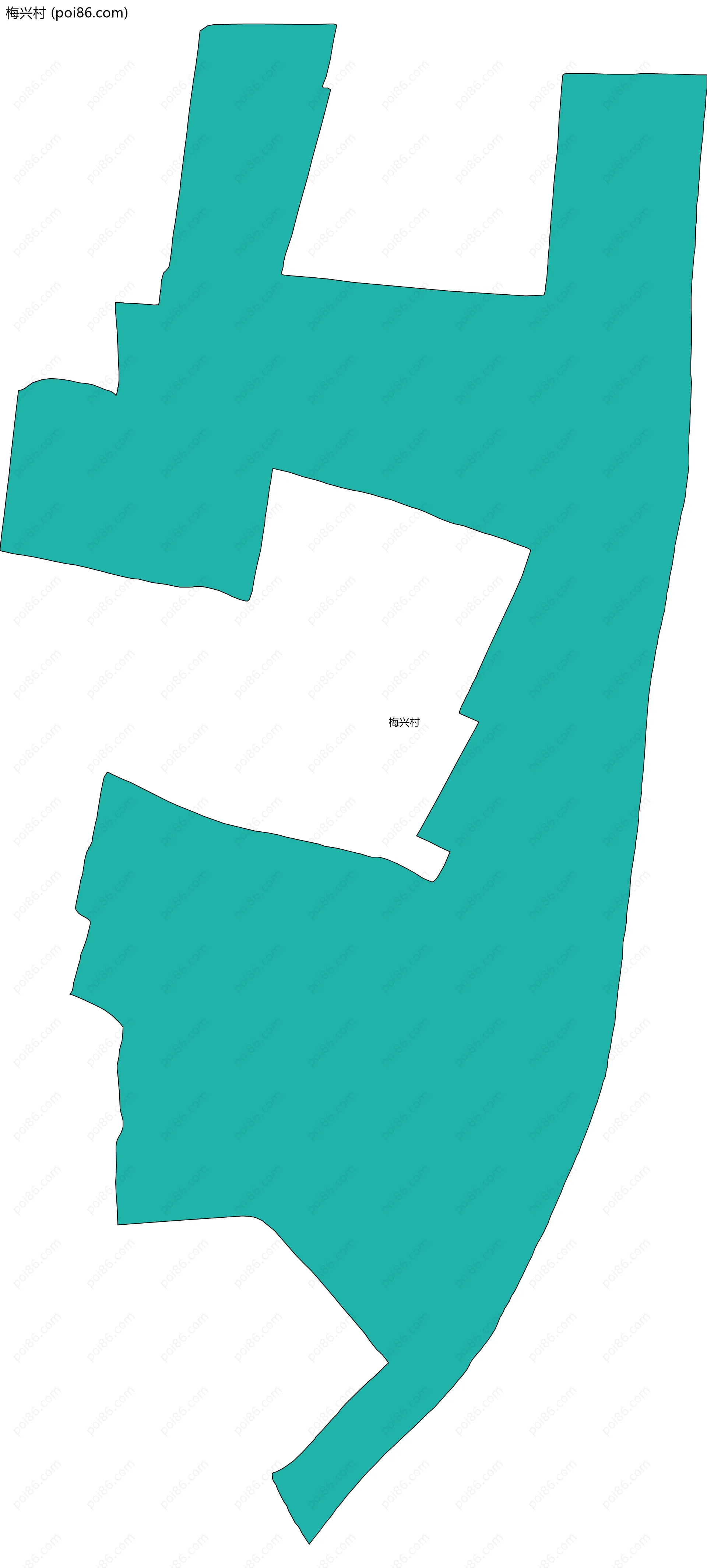 梅兴村边界地图