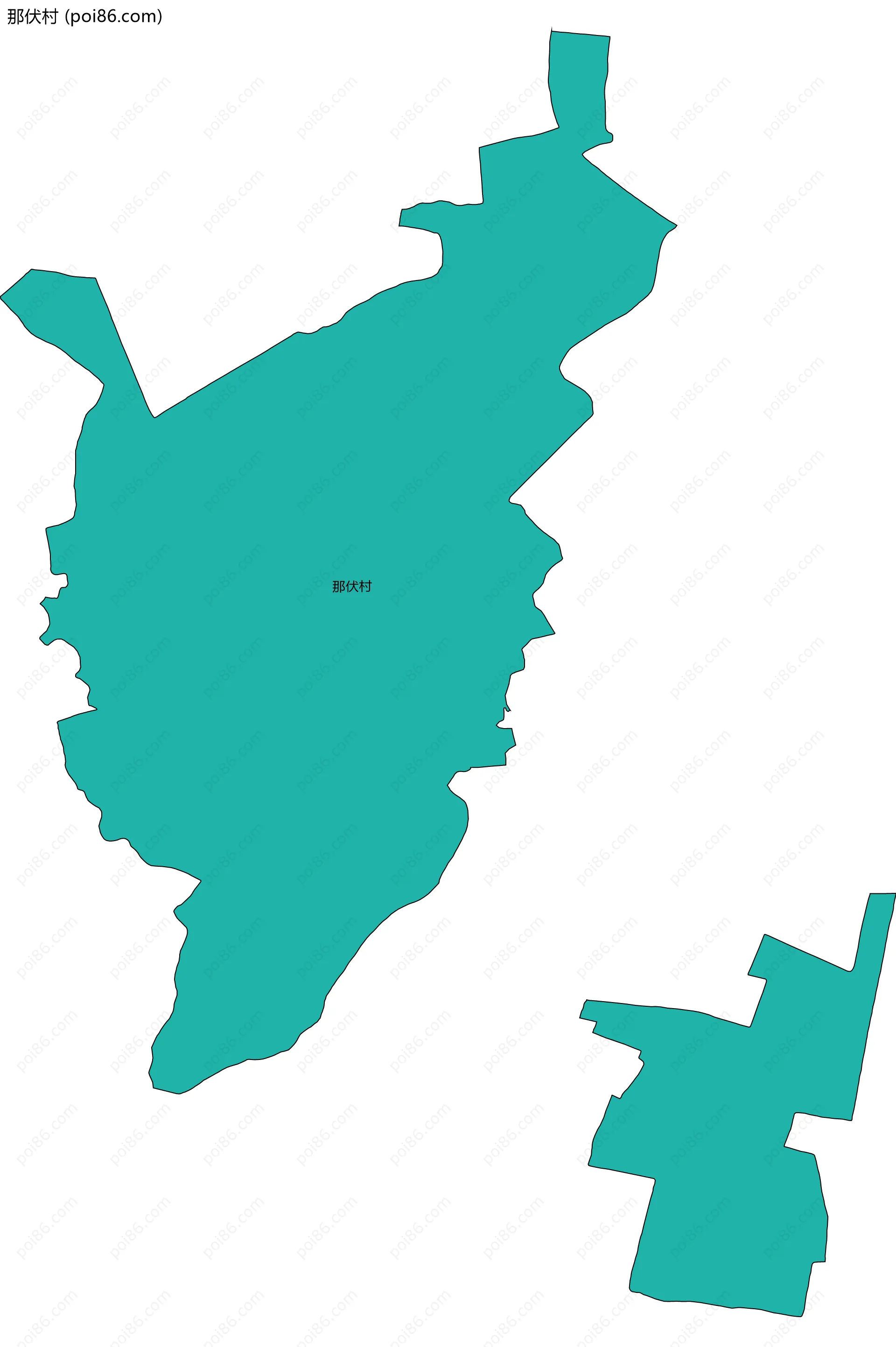 那伏村边界地图