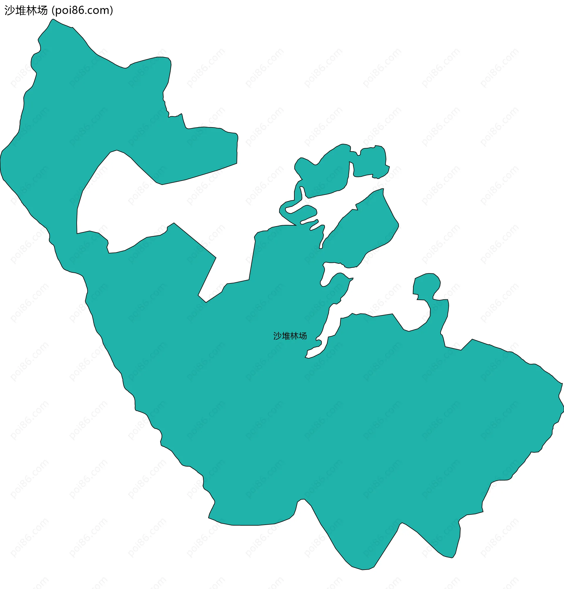 沙堆林场边界地图