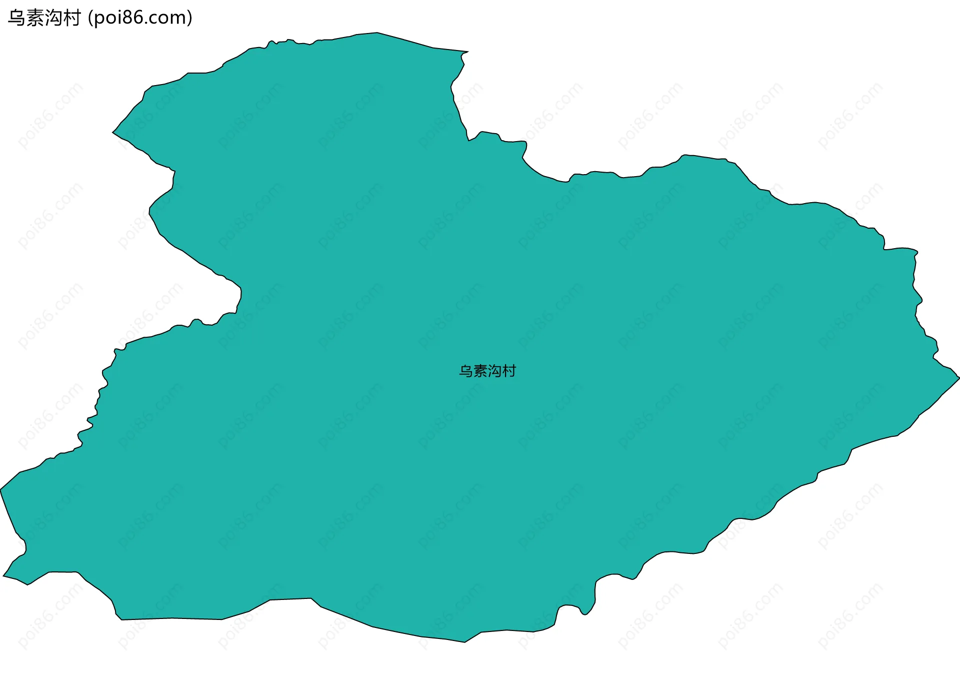 乌素沟村边界地图