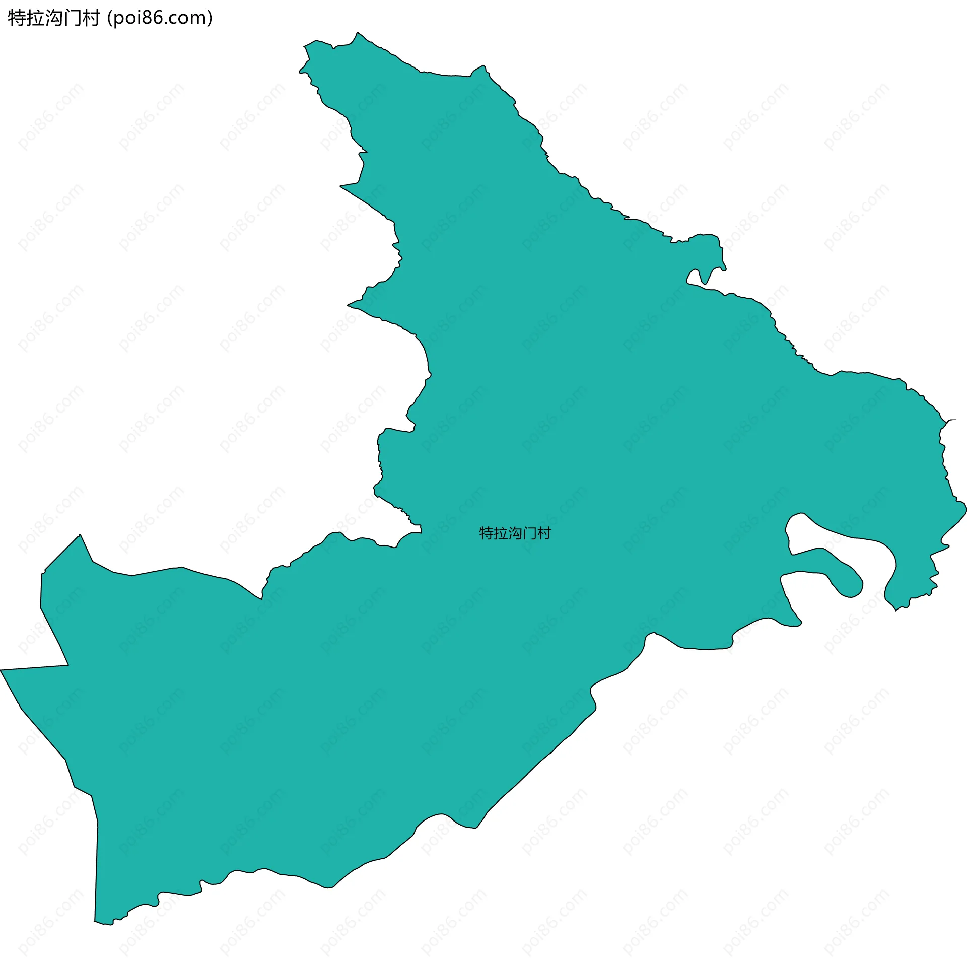 特拉沟门村边界地图