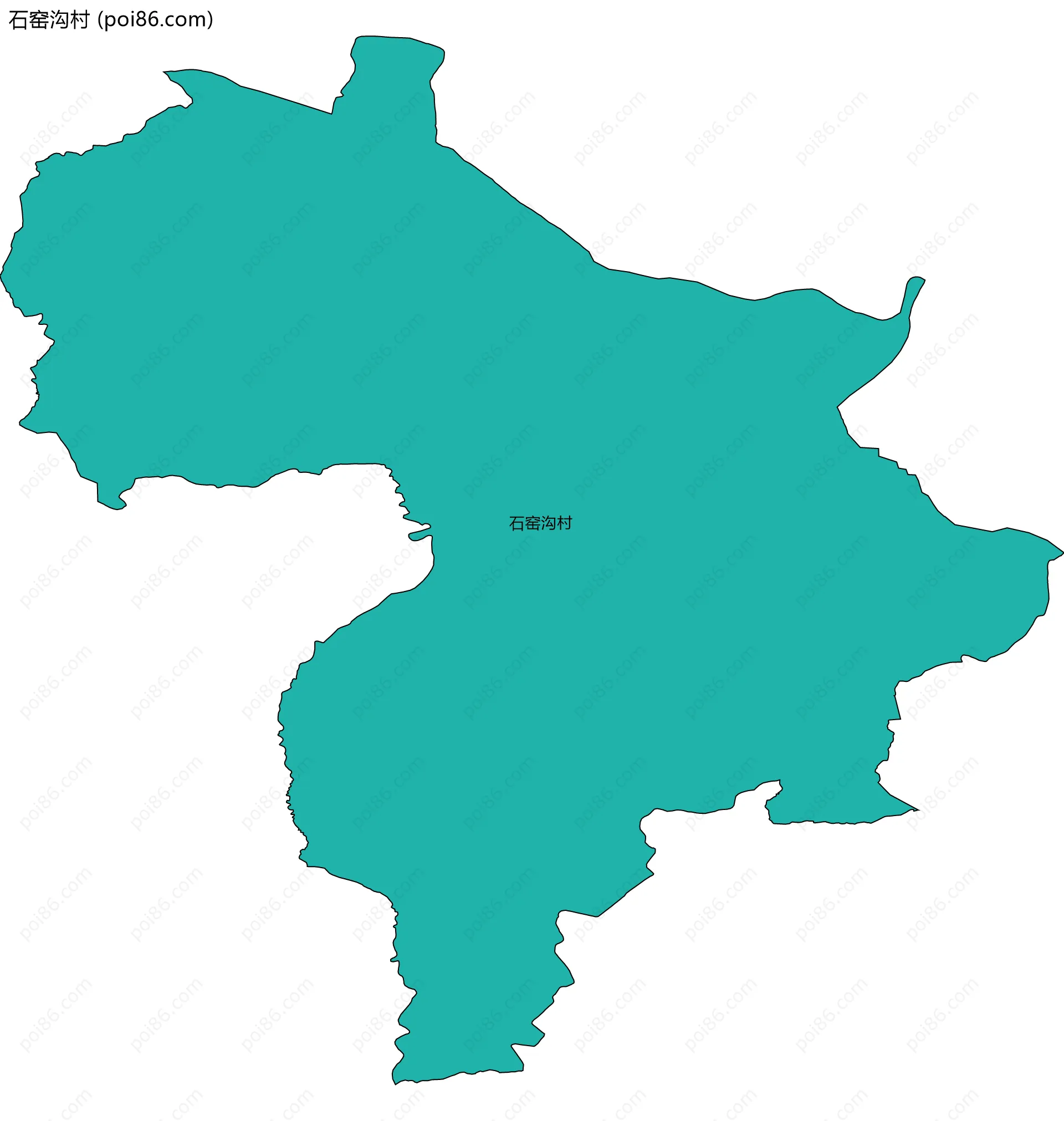石窑沟村边界地图