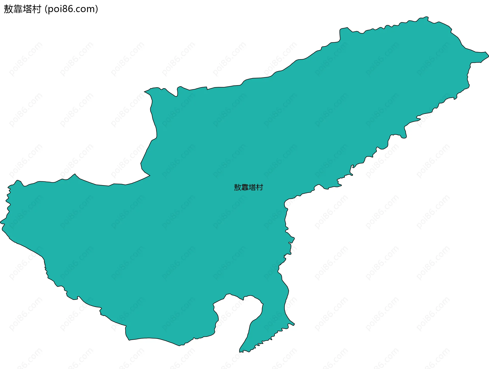 敖靠塔村边界地图