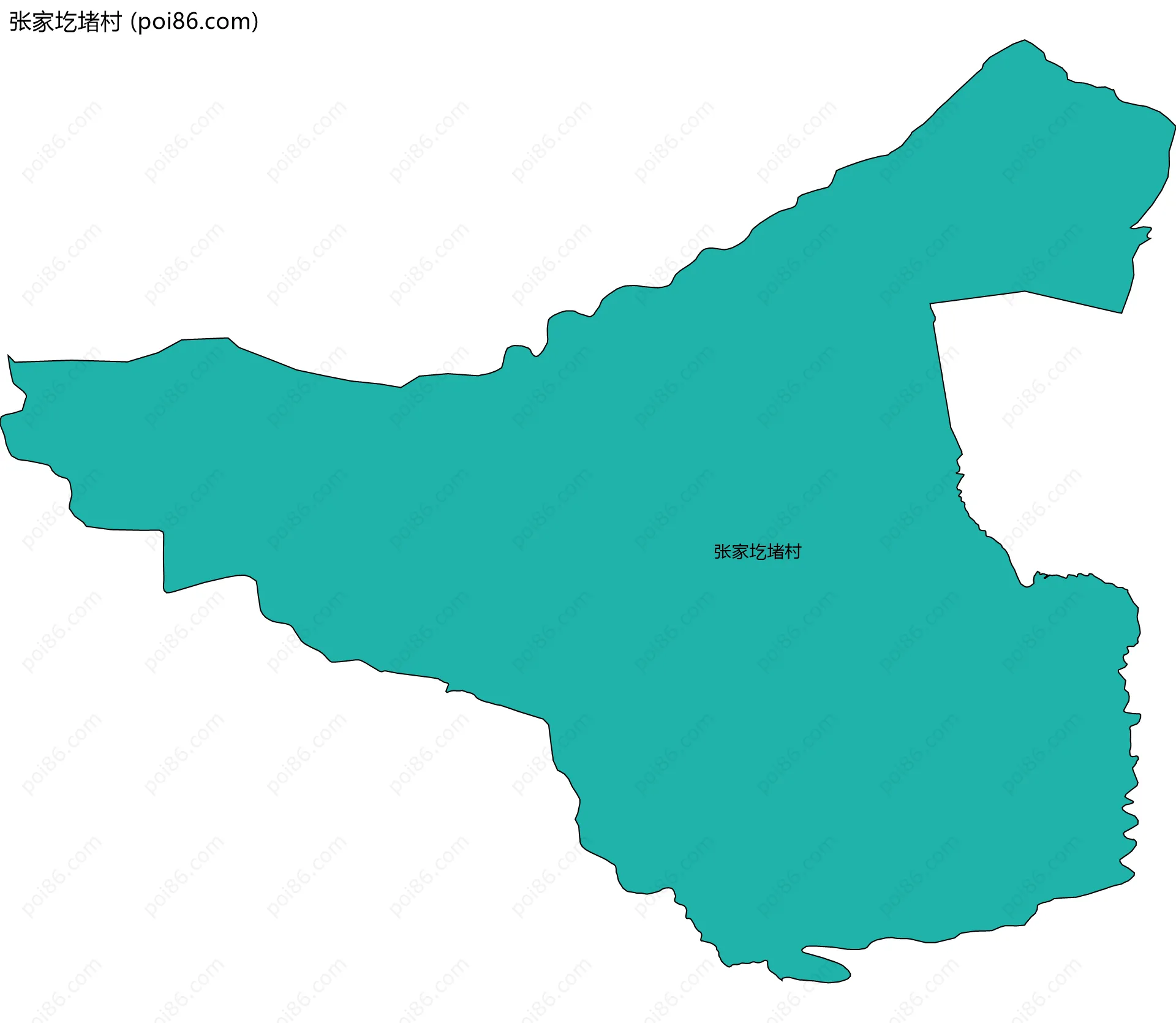 张家圪堵村边界地图