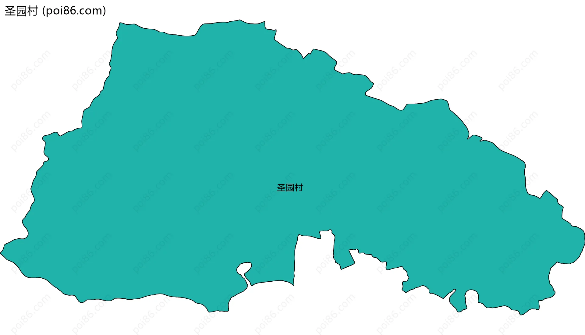 圣园村边界地图