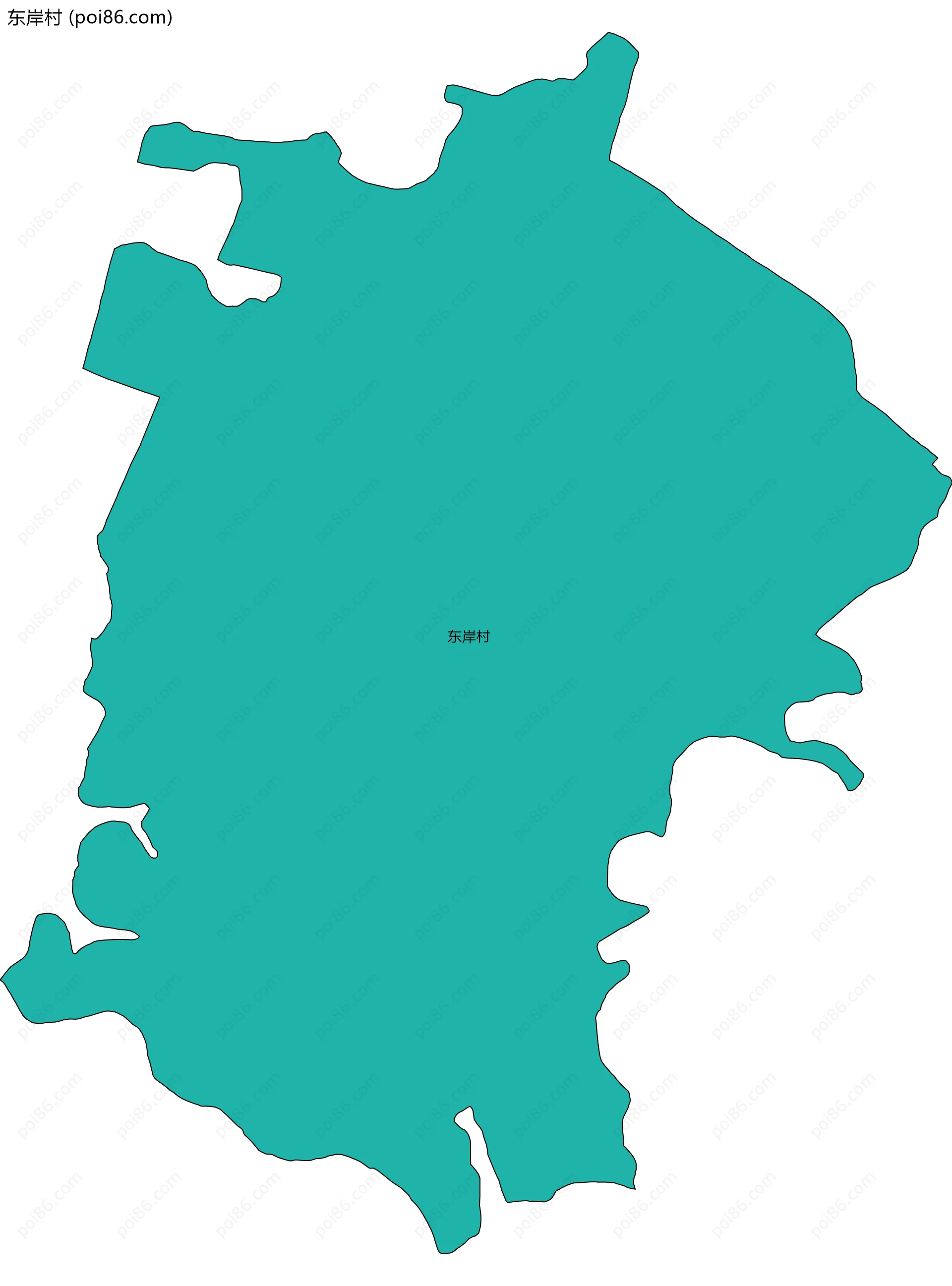 东岸村边界地图