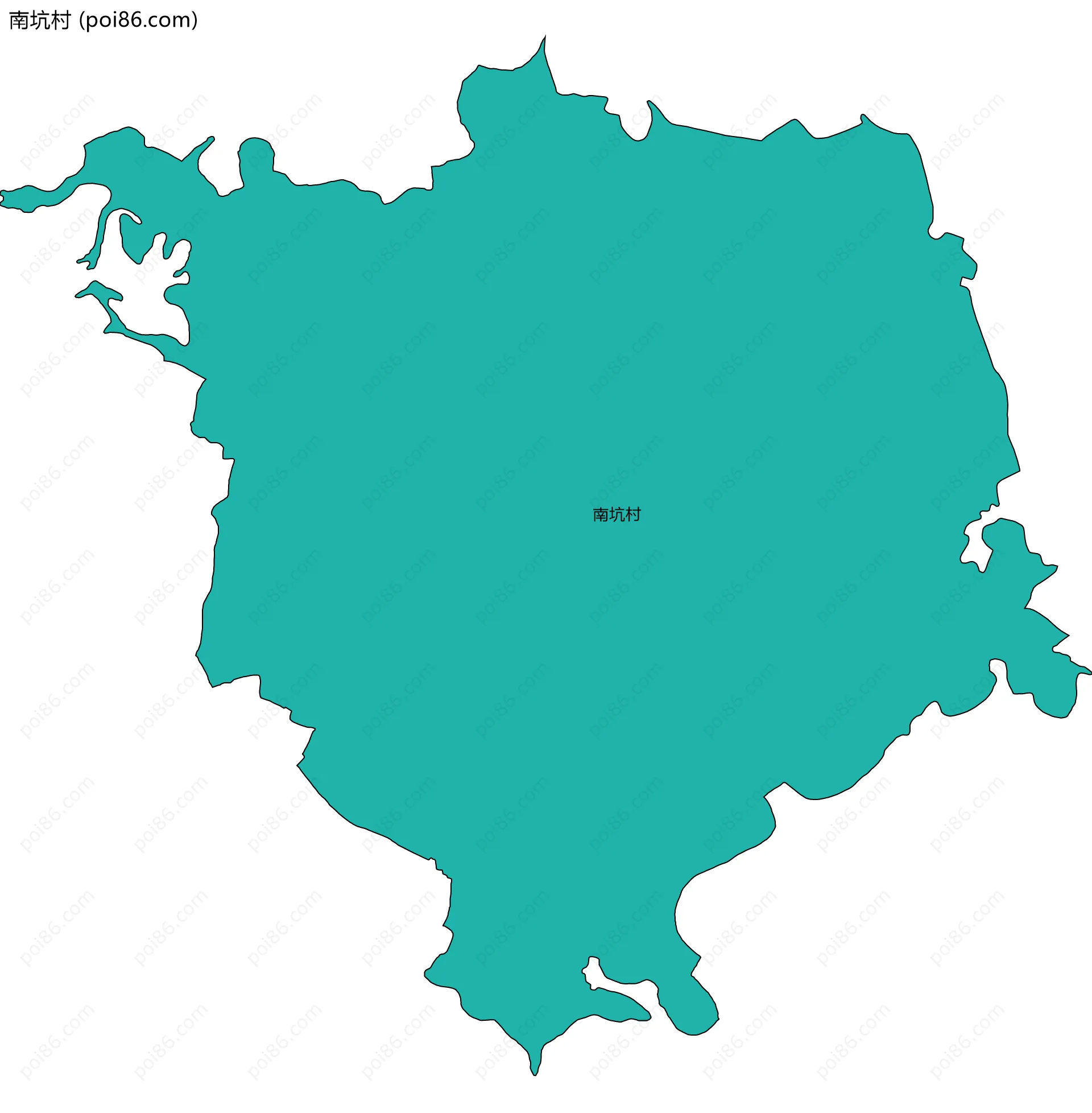 南坑村边界地图