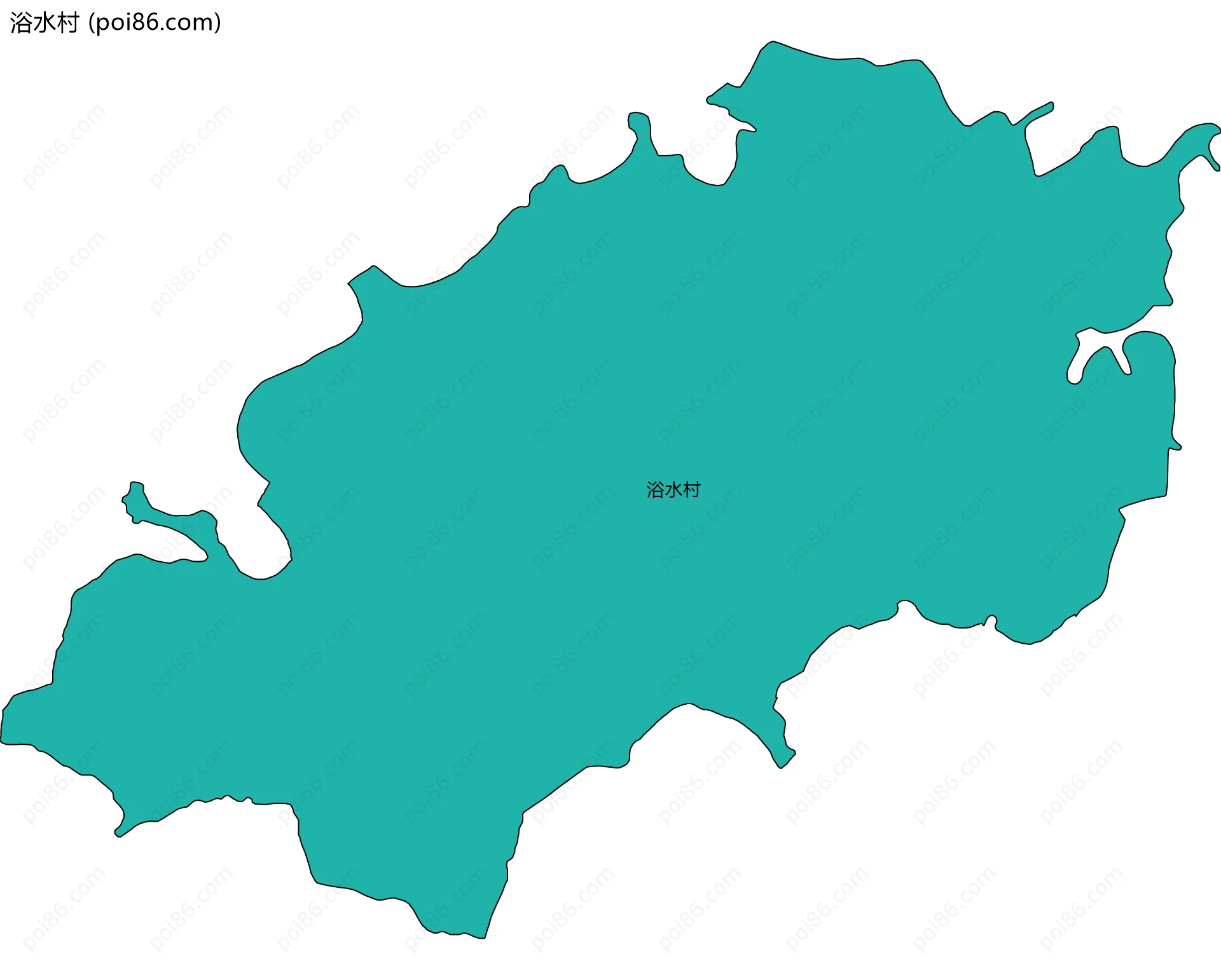 浴水村边界地图