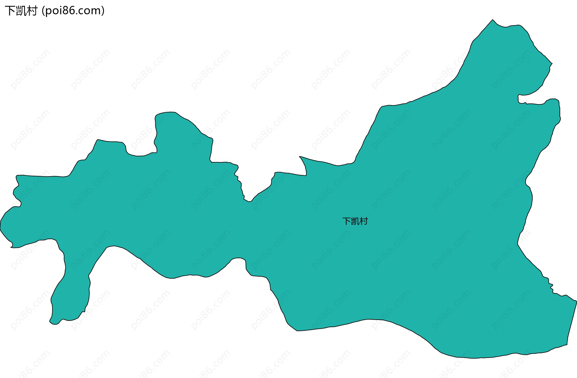 下凯村边界地图