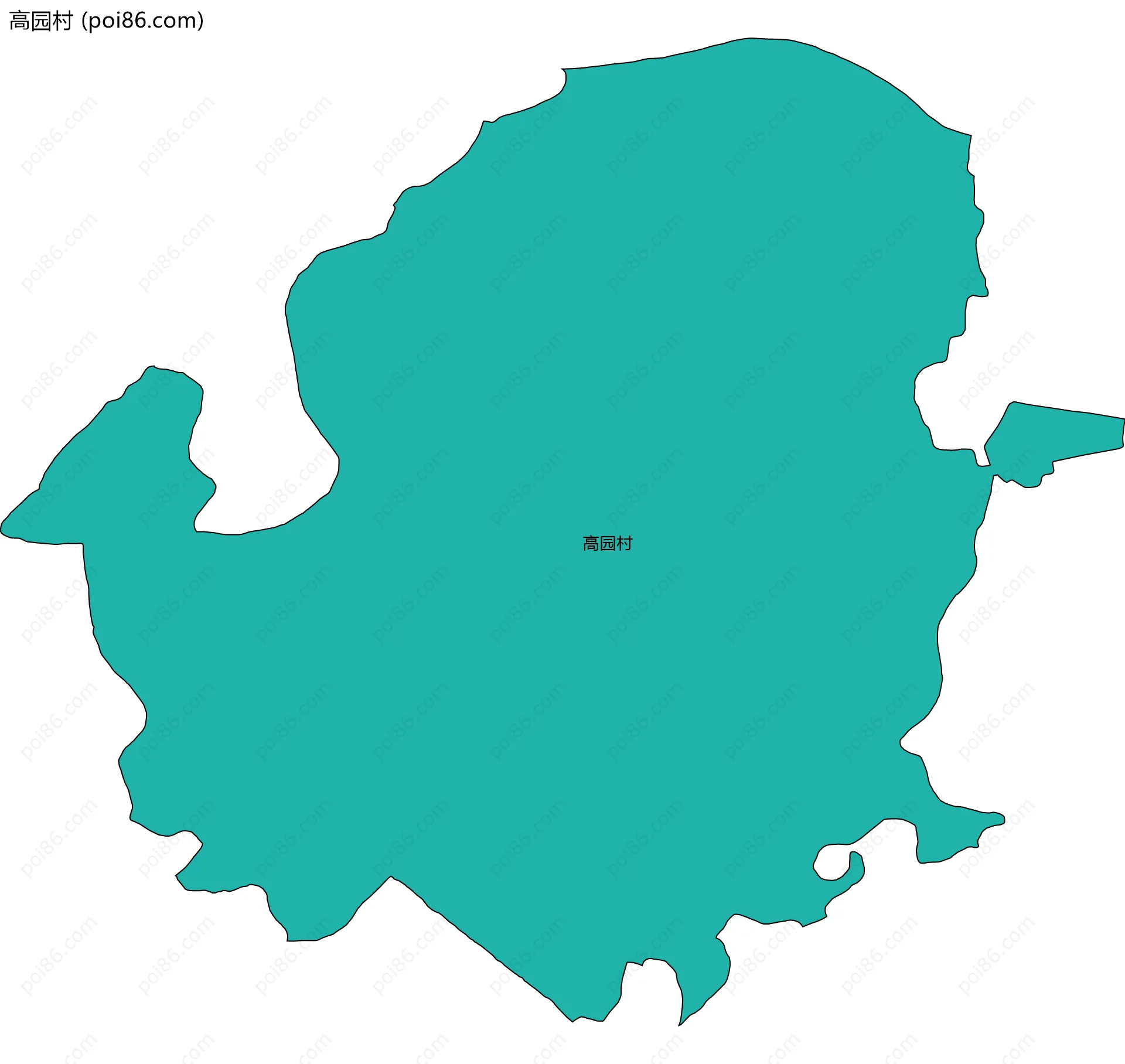 高园村边界地图