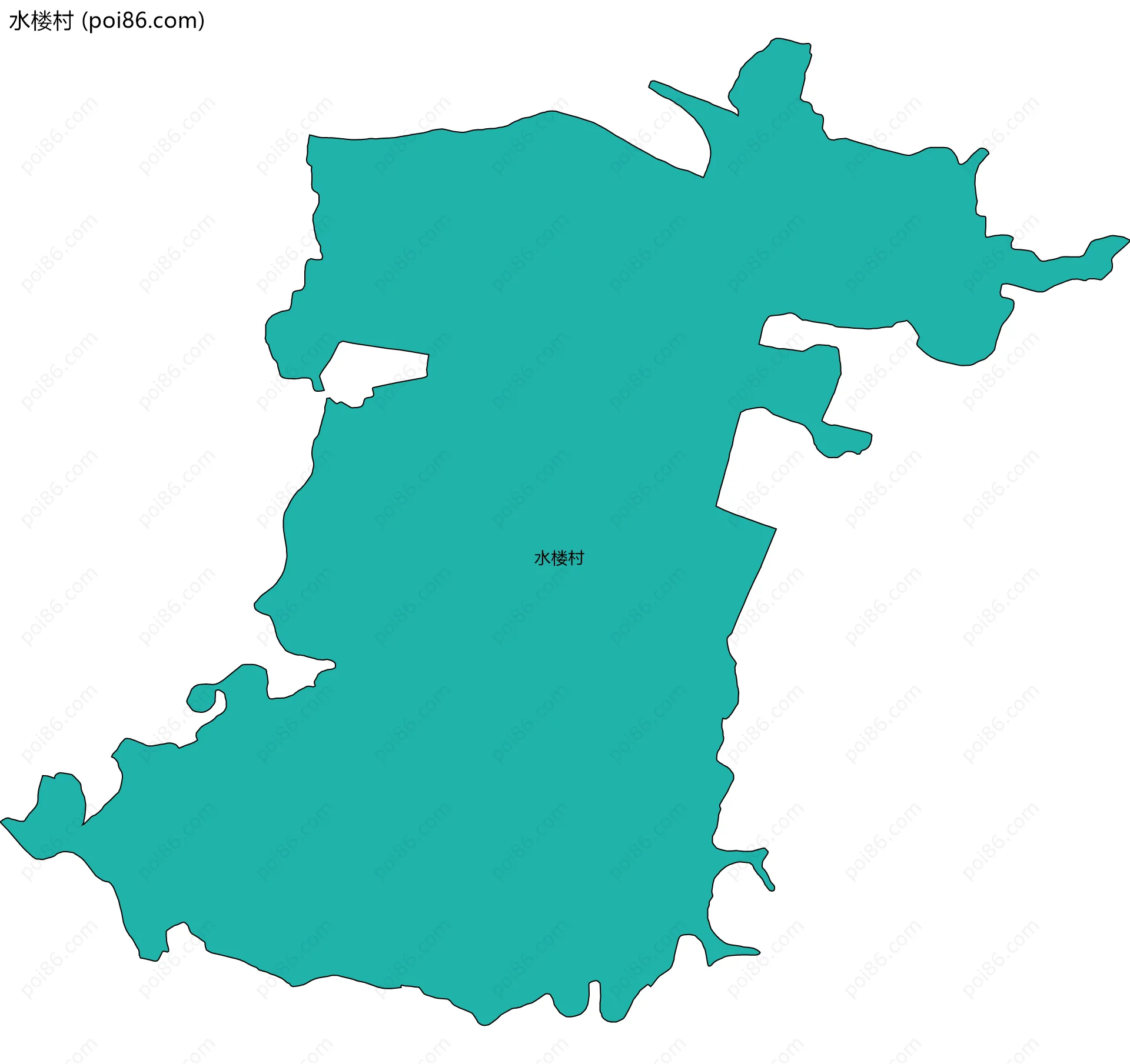 水楼村边界地图