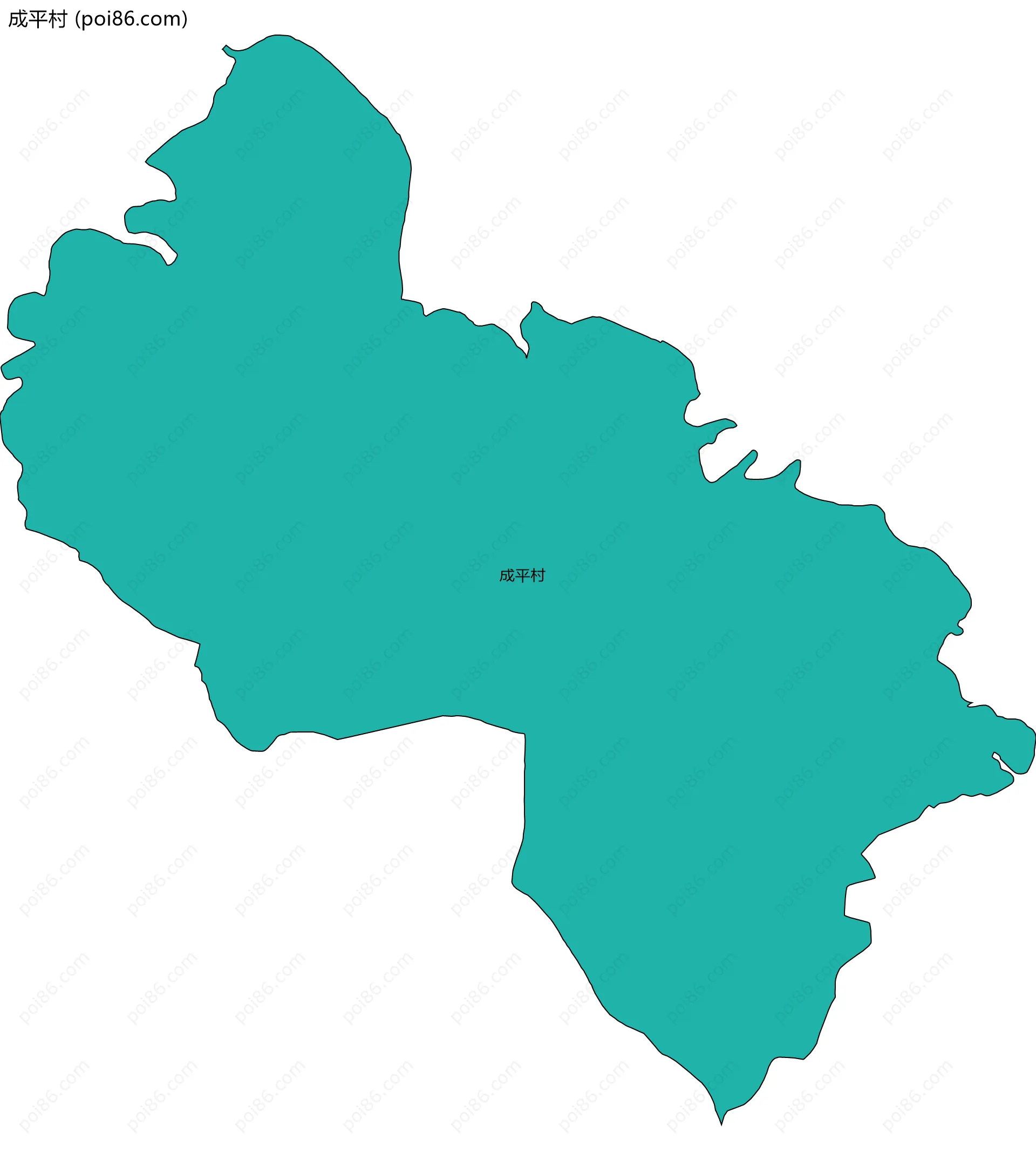 成平村边界地图