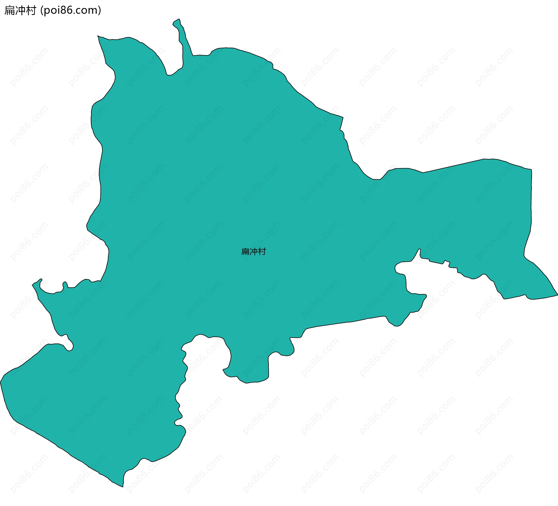 扁冲村边界地图