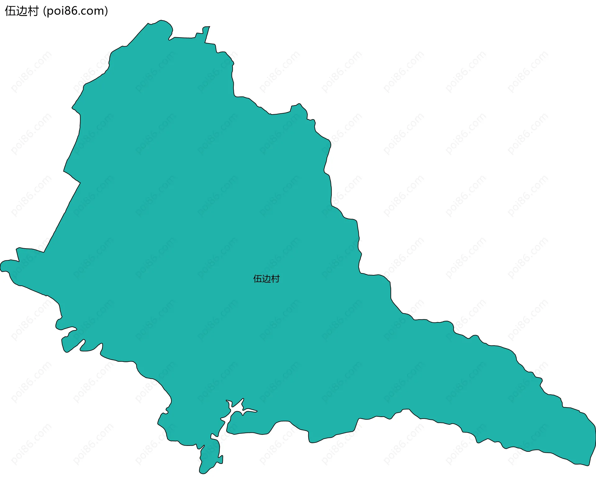 伍边村边界地图