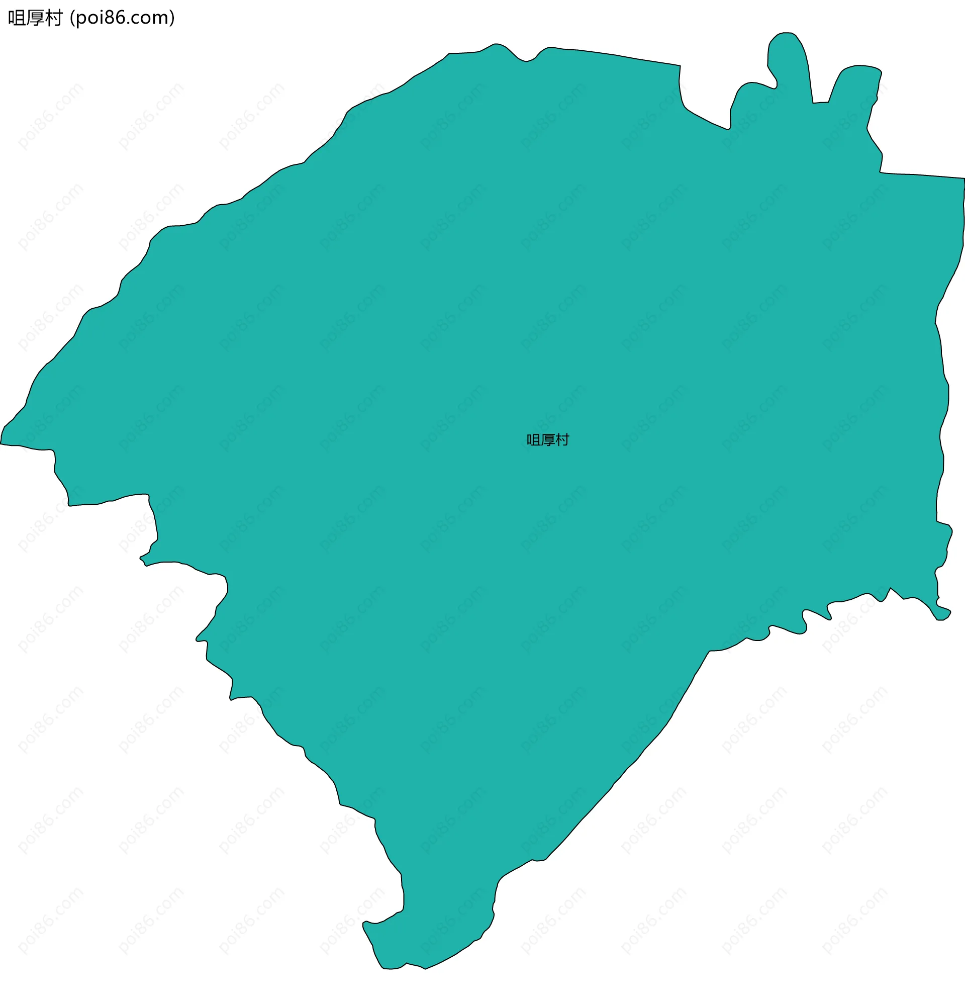 咀厚村边界地图