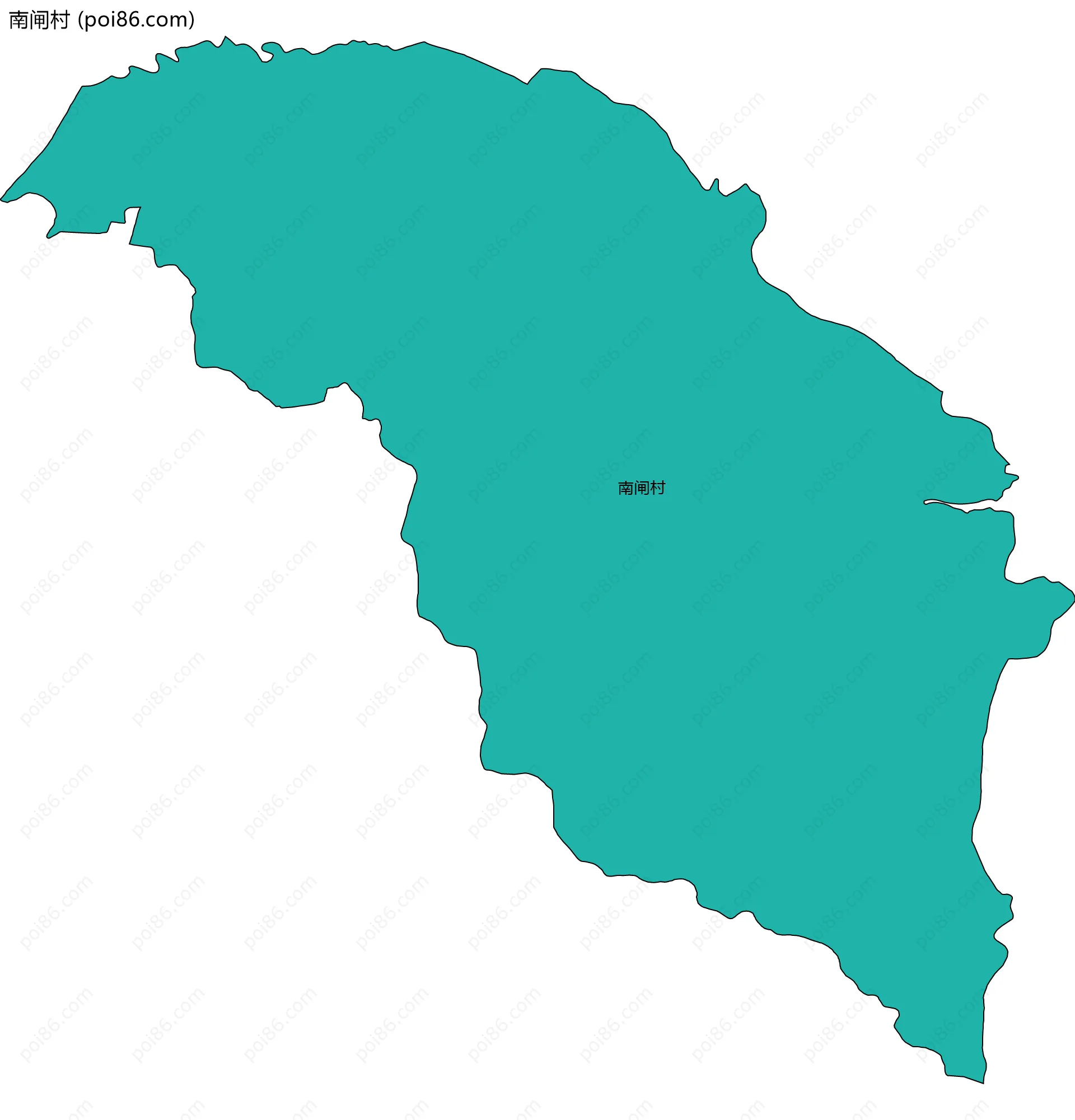 南闸村边界地图