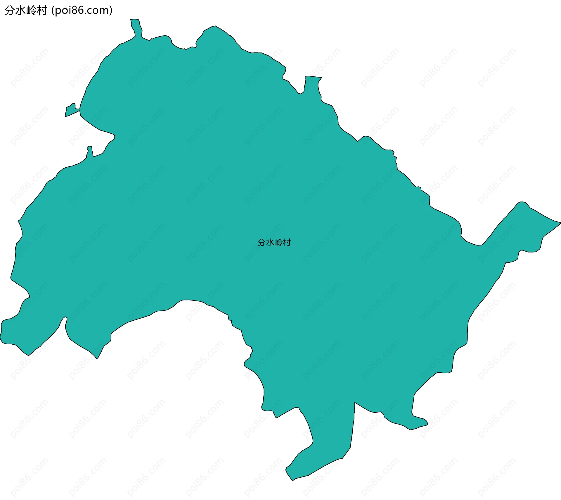 分水岭村边界地图