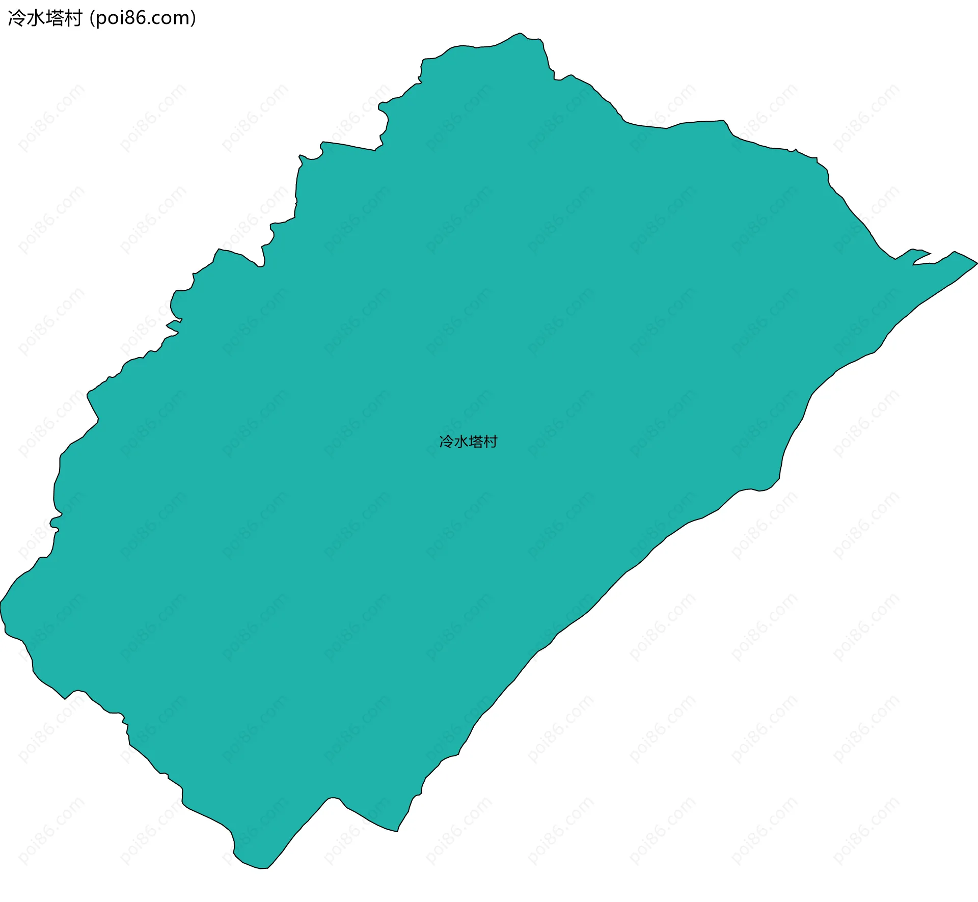 冷水塔村边界地图