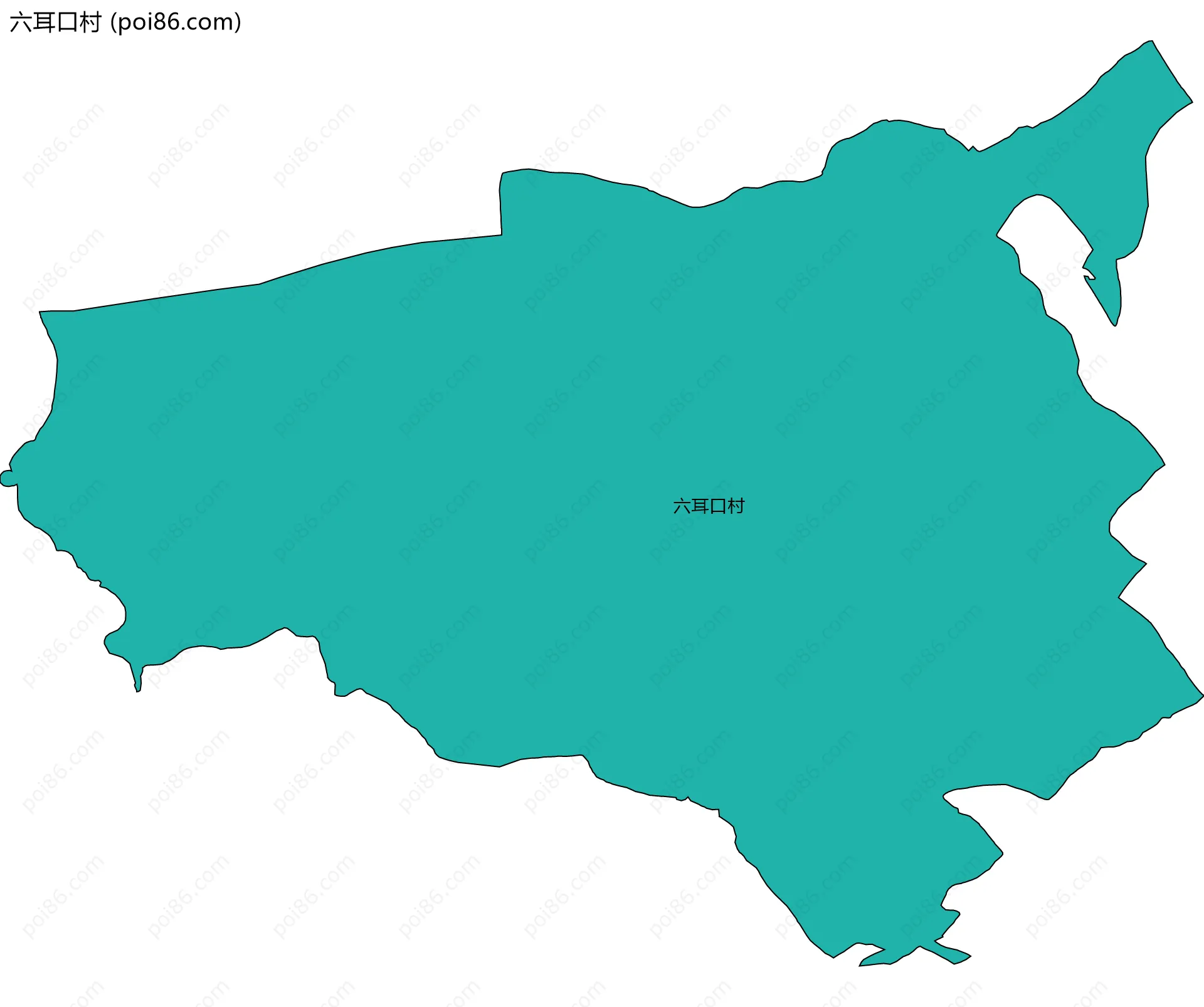 六耳口村边界地图