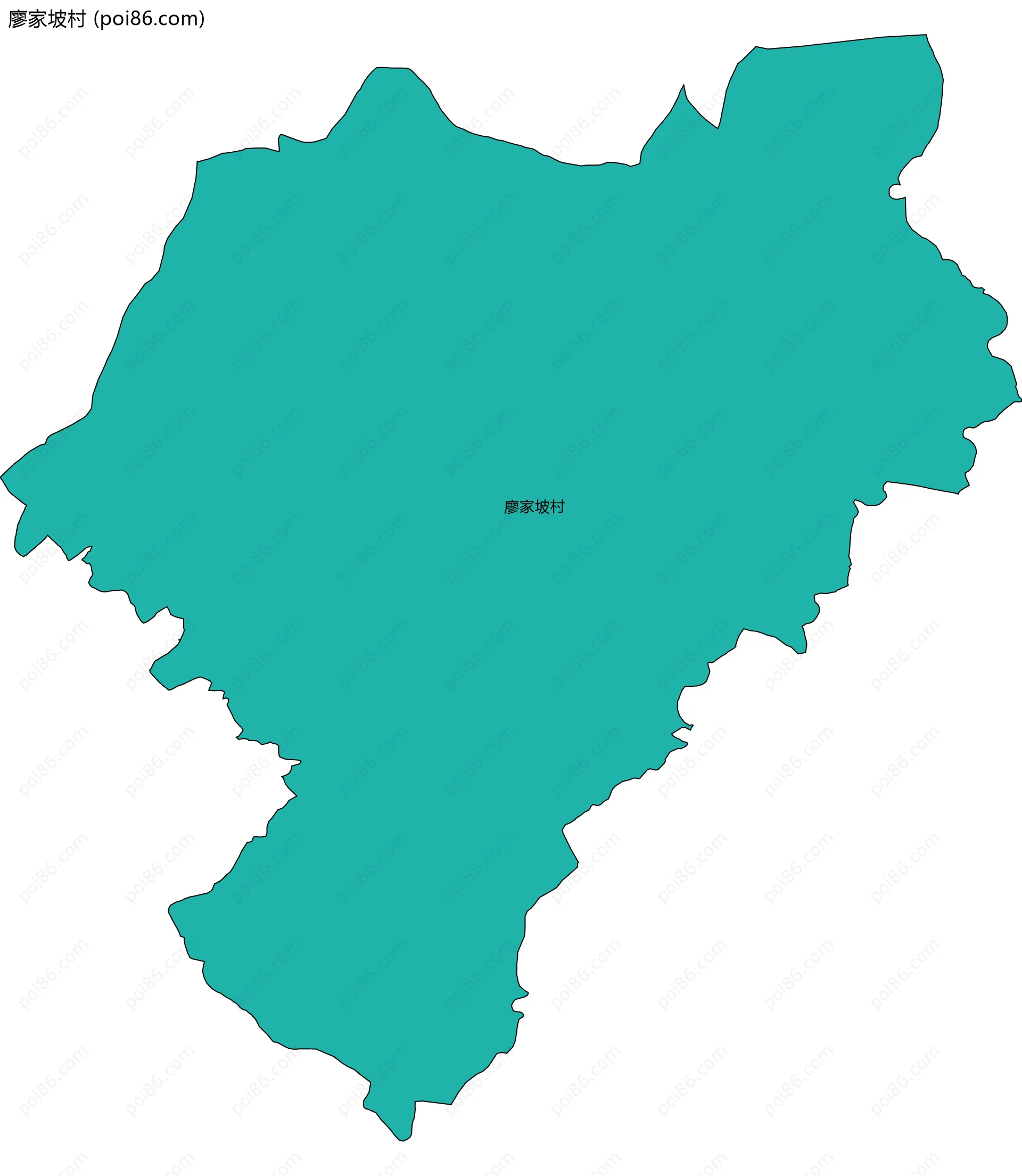 廖家坡村边界地图