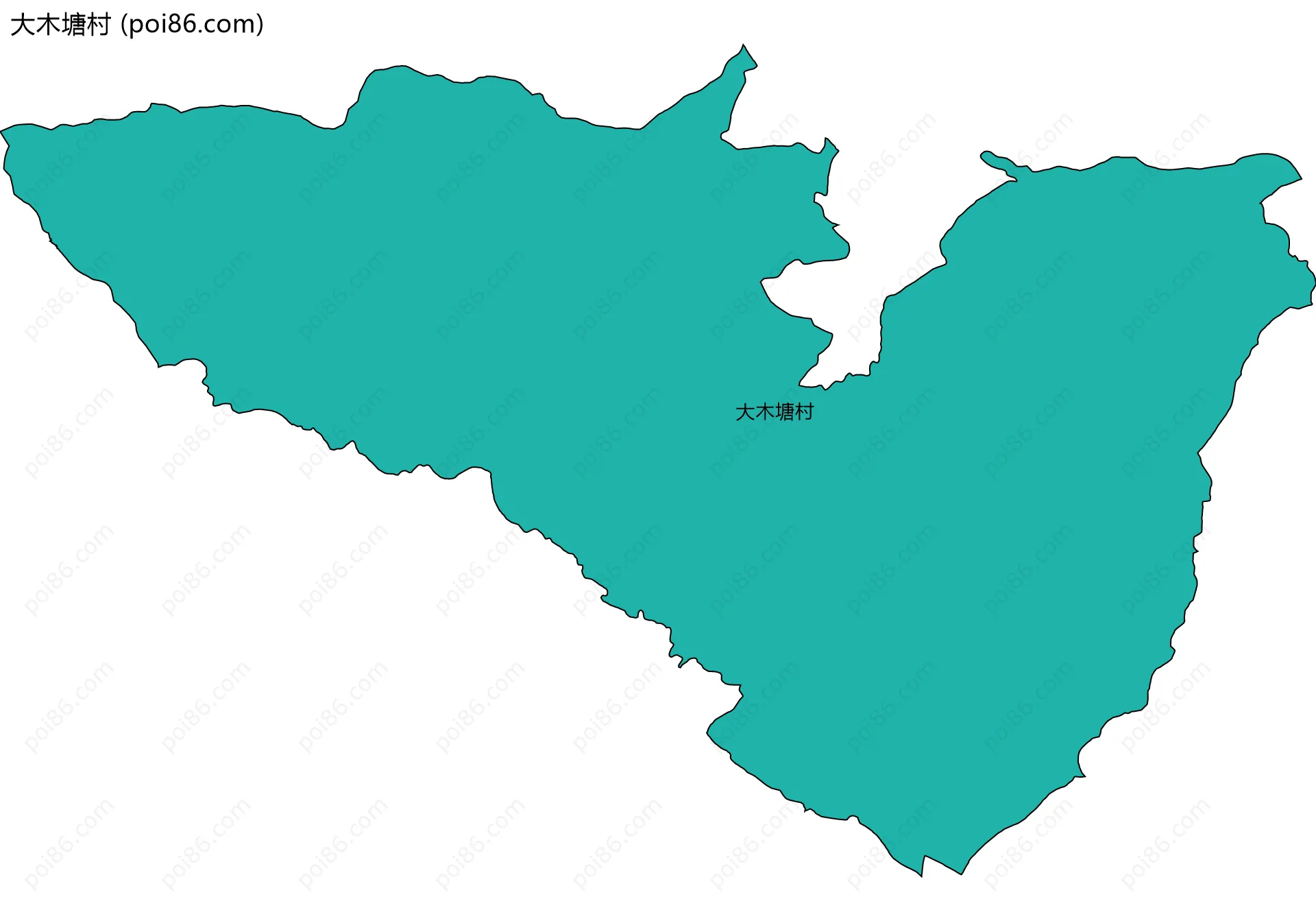 大木塘村边界地图