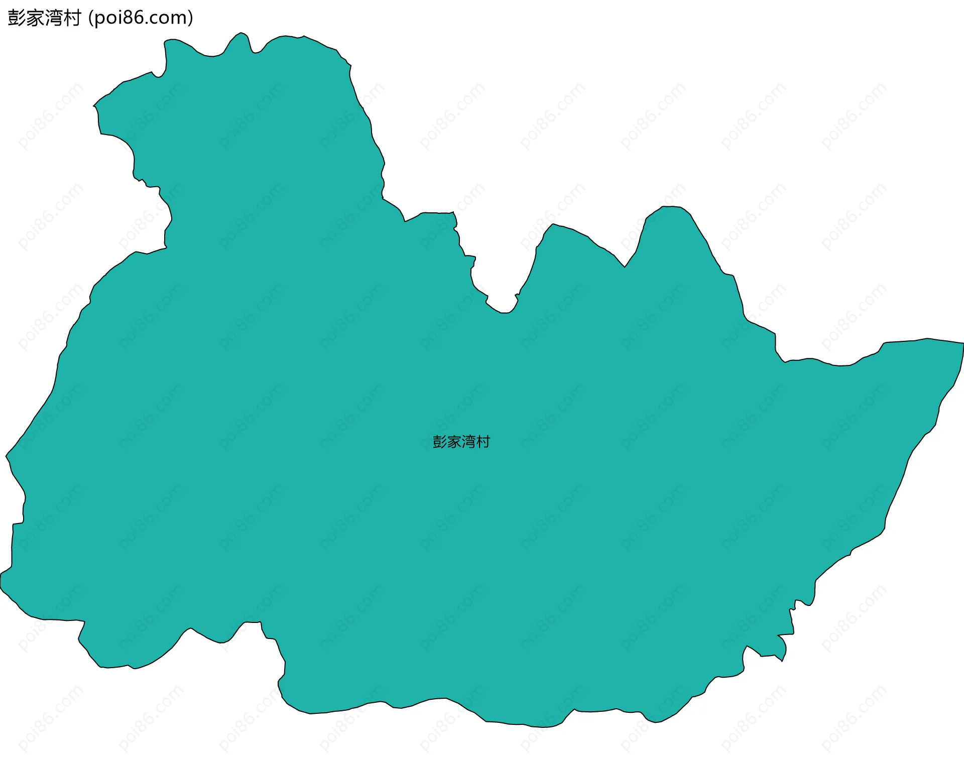 彭家湾村边界地图