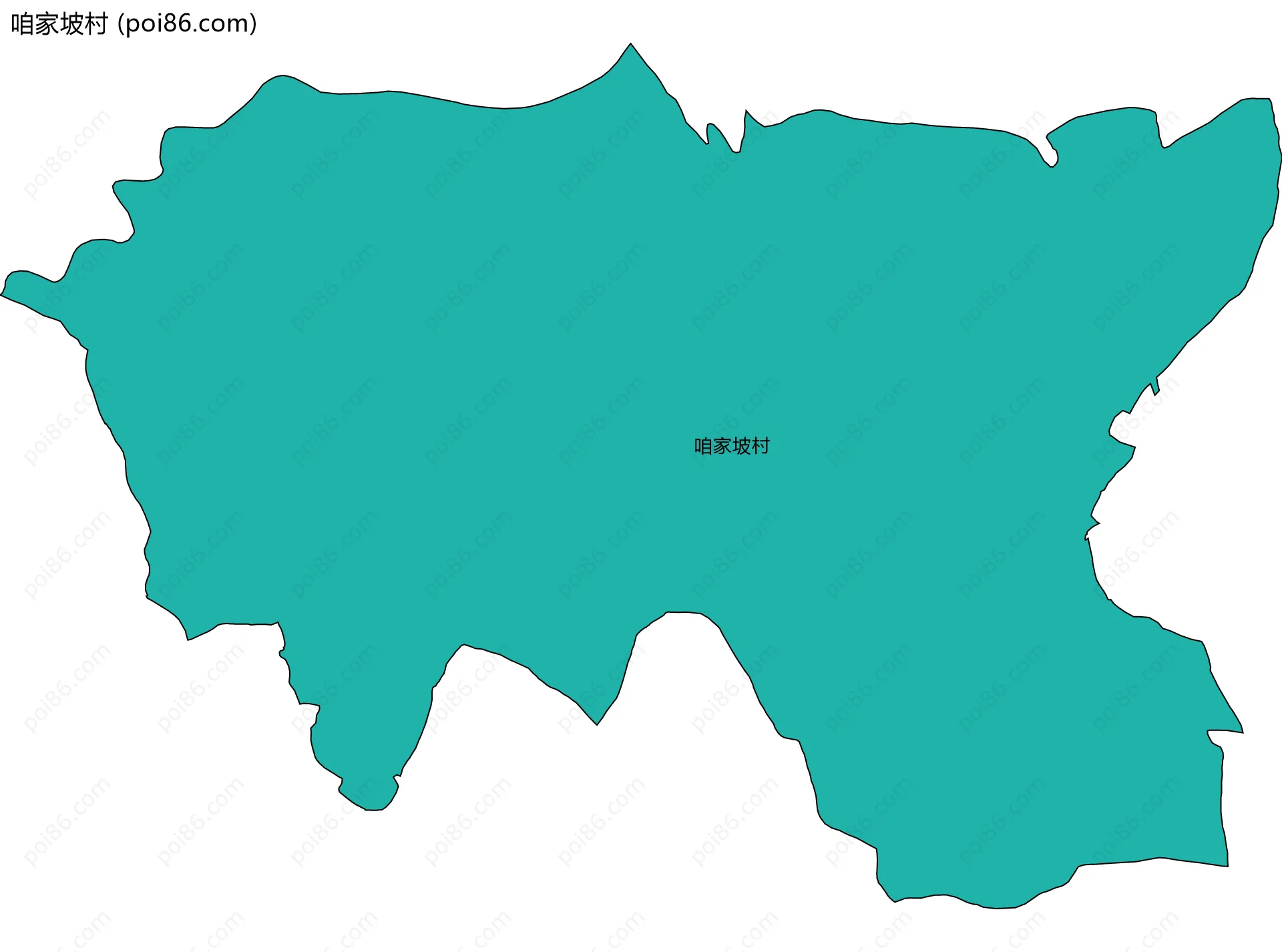 咱家坡村边界地图