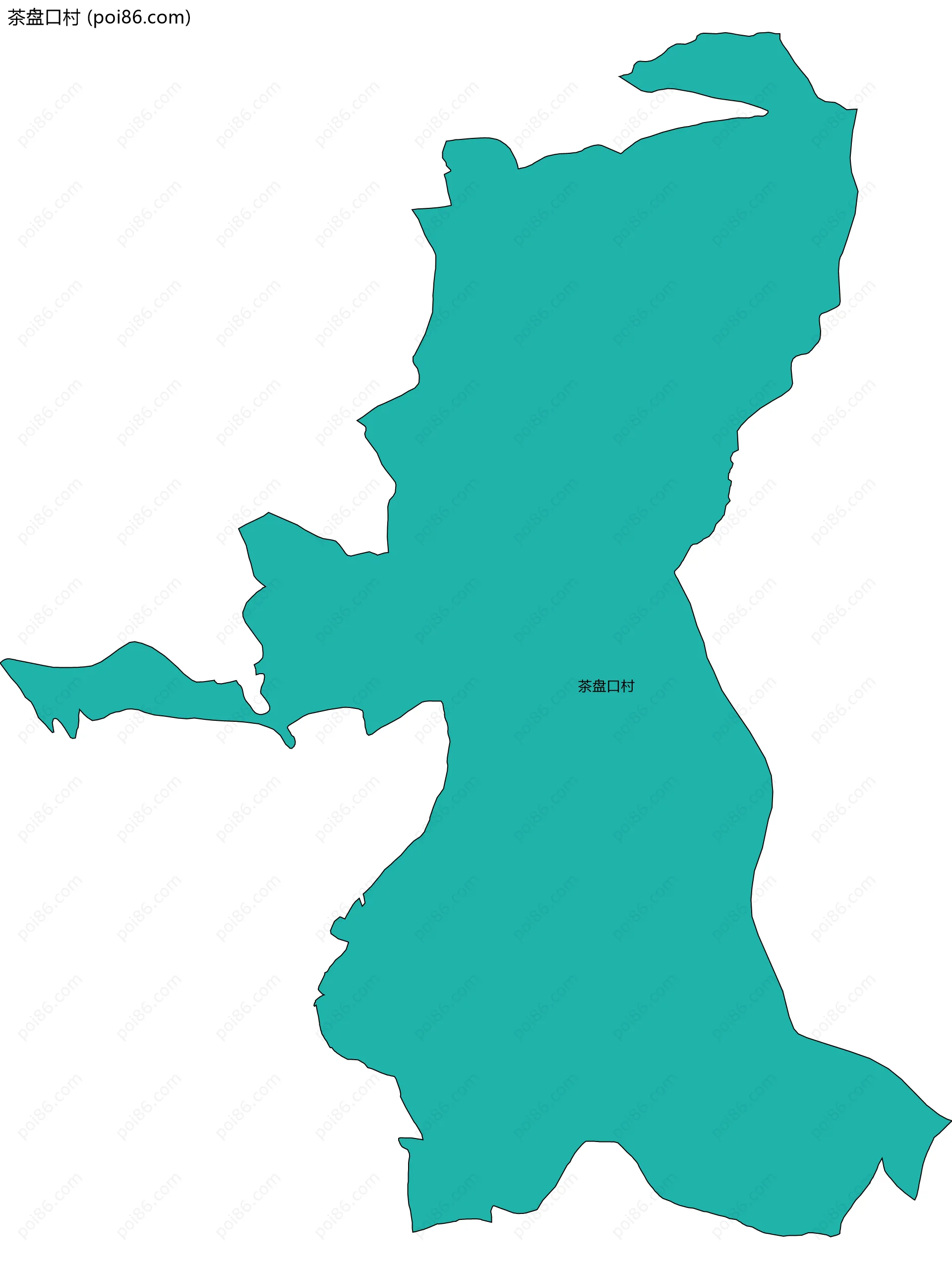 茶盘口村边界地图