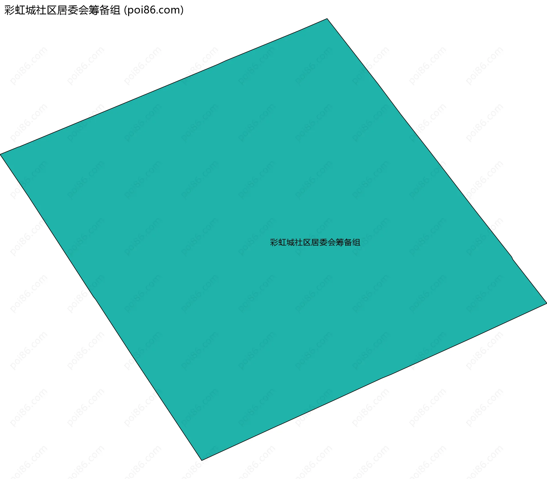 彩虹城社区居委会筹备组边界地图