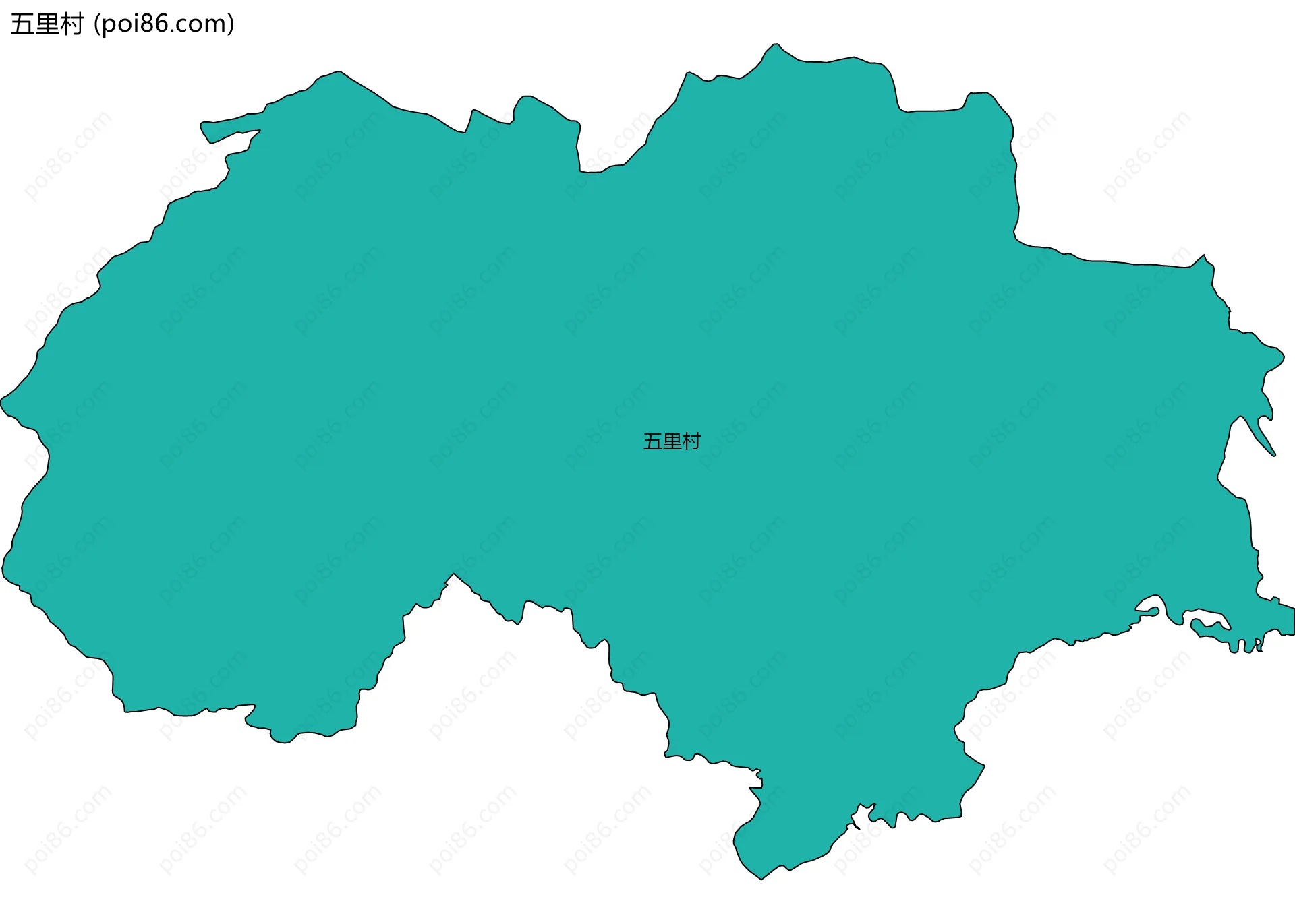 五里村边界地图