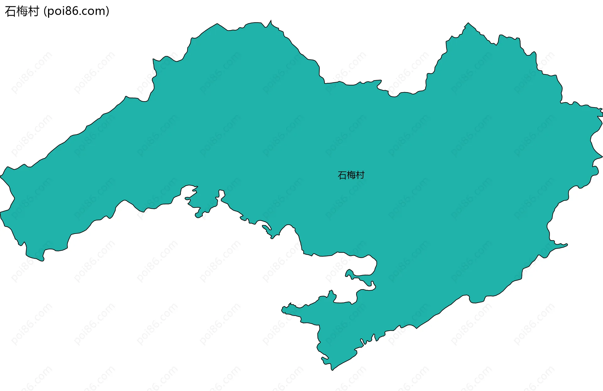 石梅村边界地图