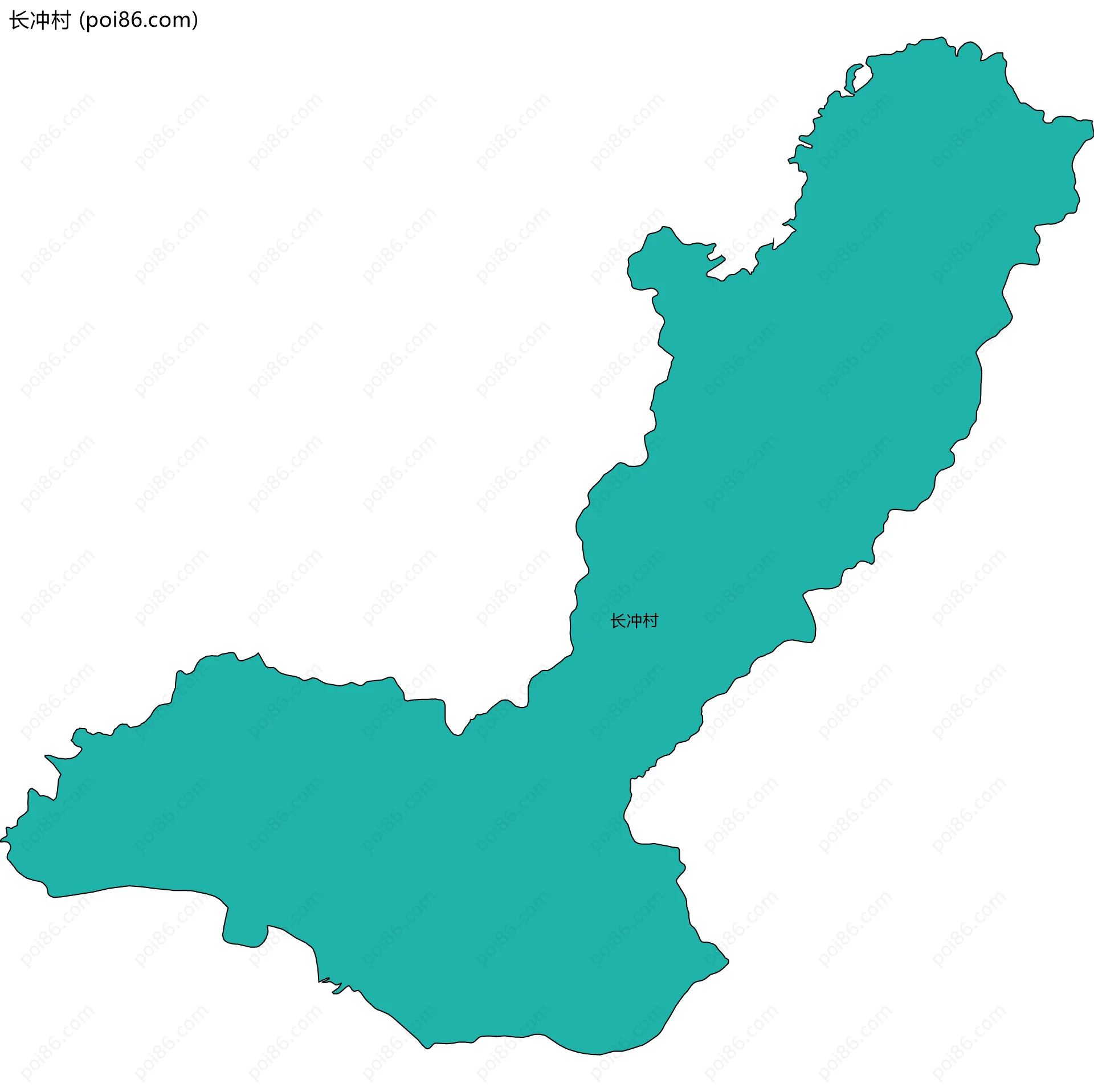 长冲村边界地图