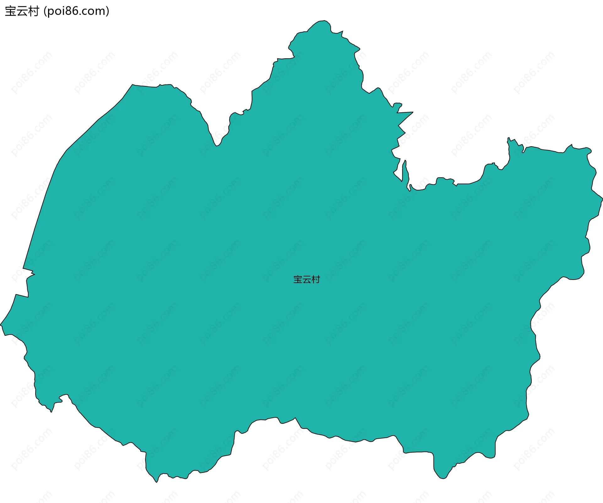 宝云村边界地图