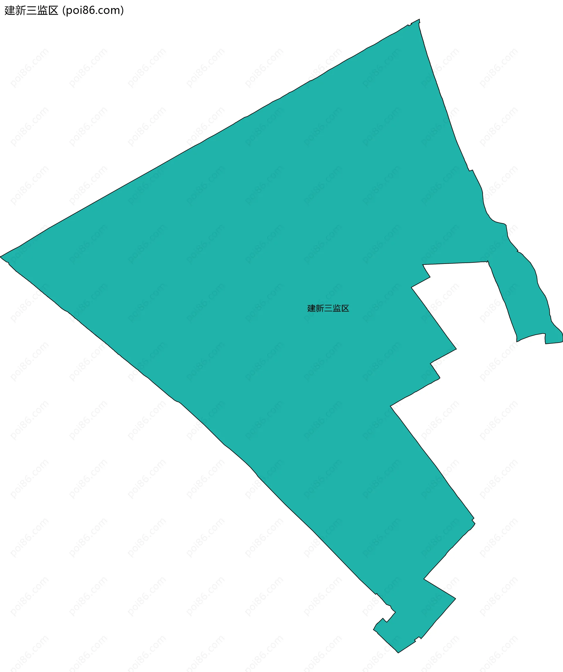 建新三监区边界地图