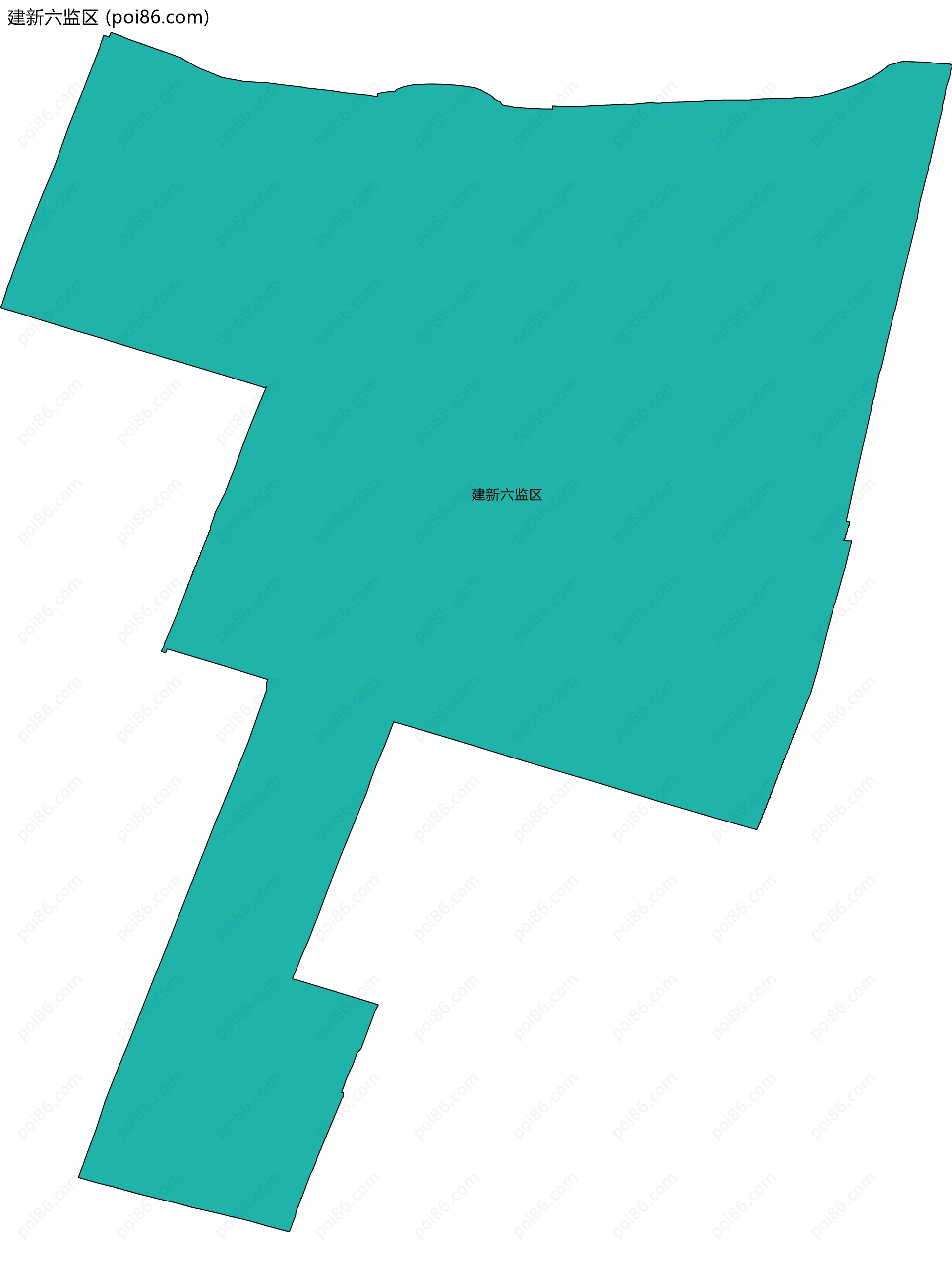 建新六监区边界地图
