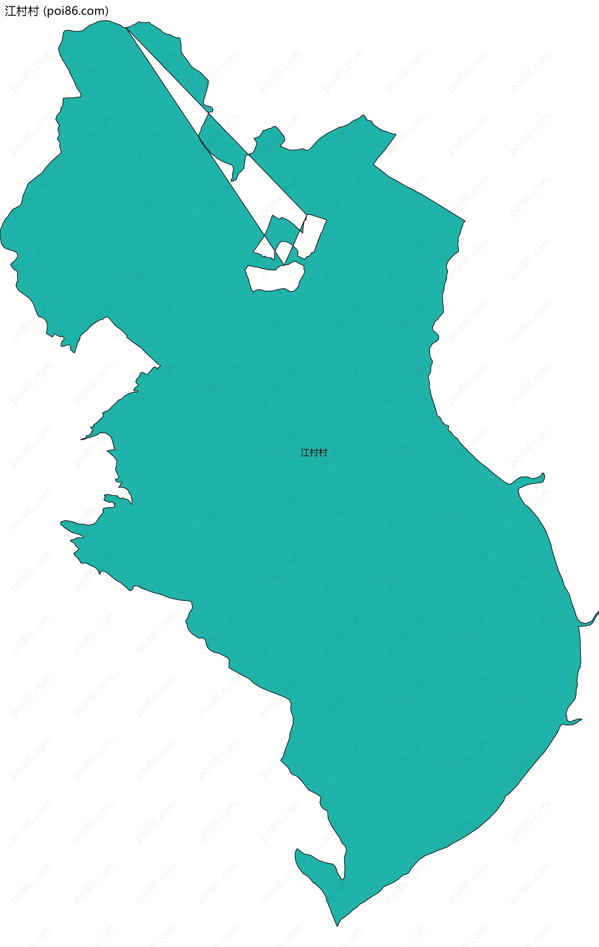 江村村边界地图