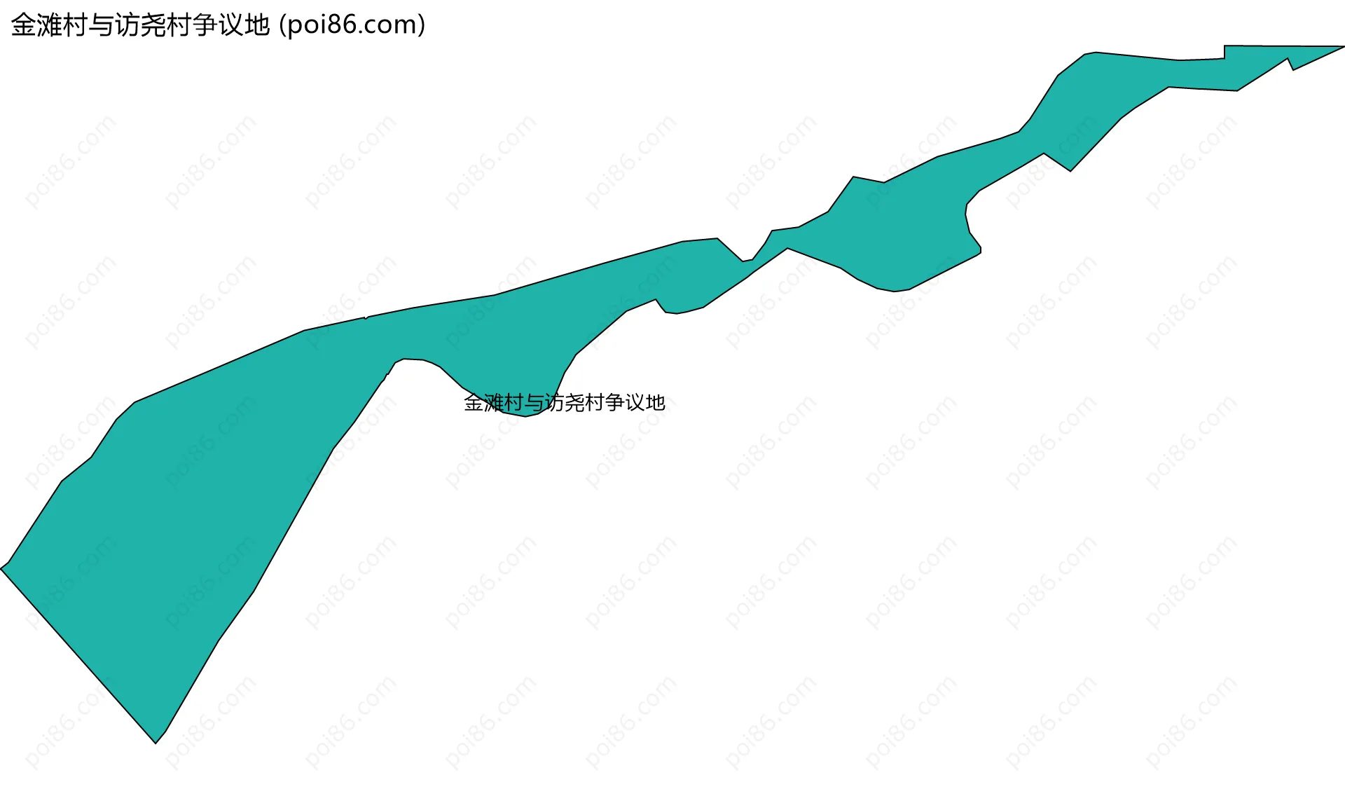 金滩村与访尧村争议地边界地图