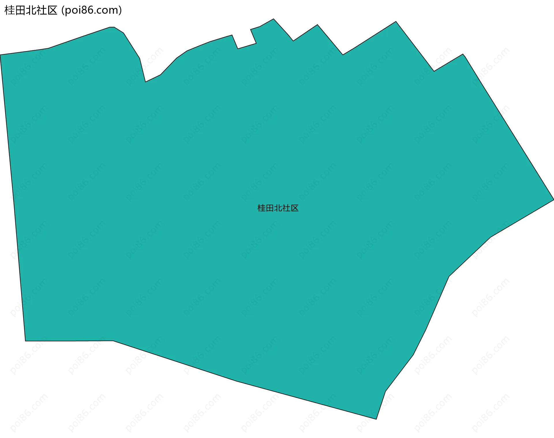 桂田北社区边界地图
