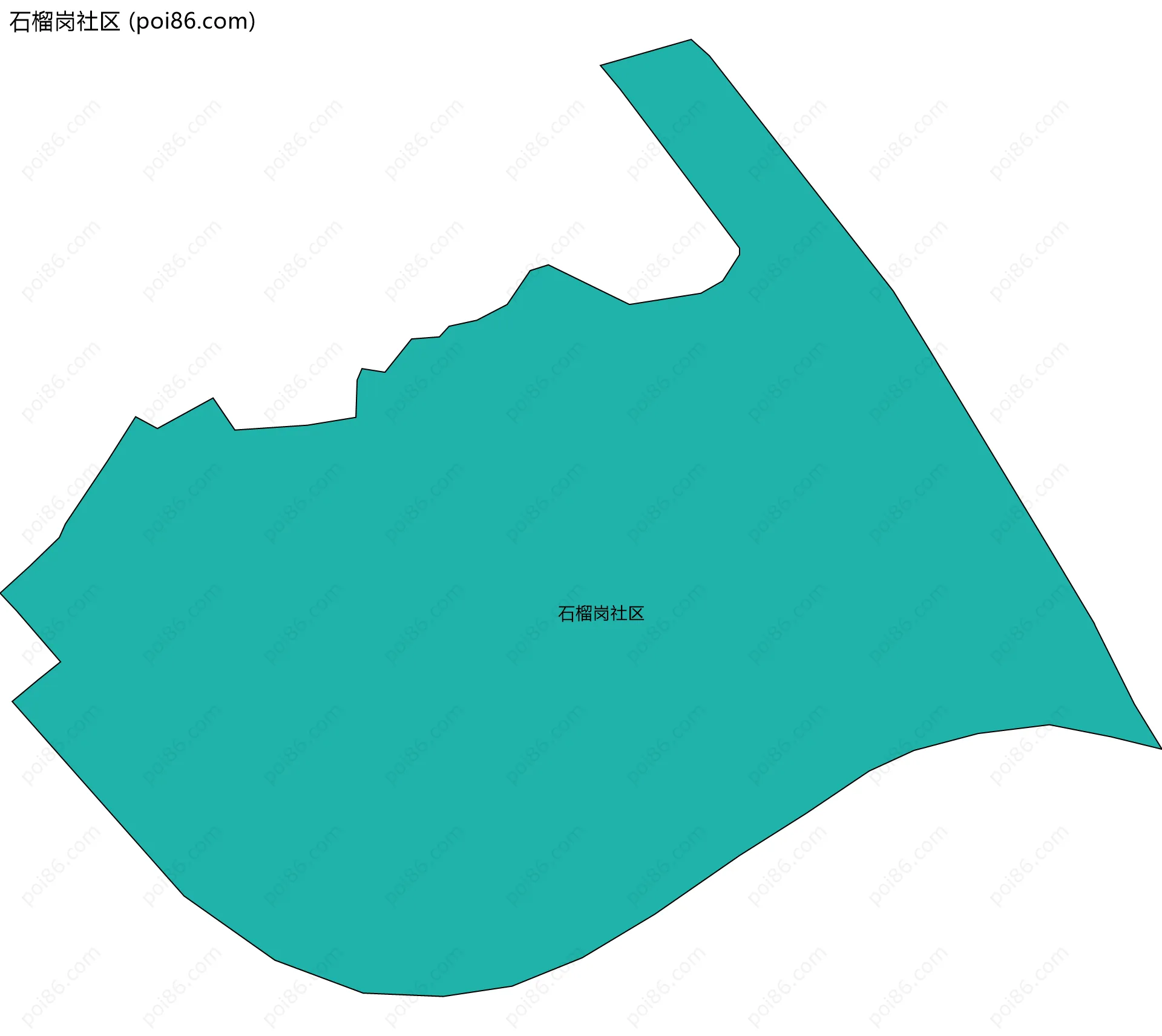 石榴岗社区边界地图
