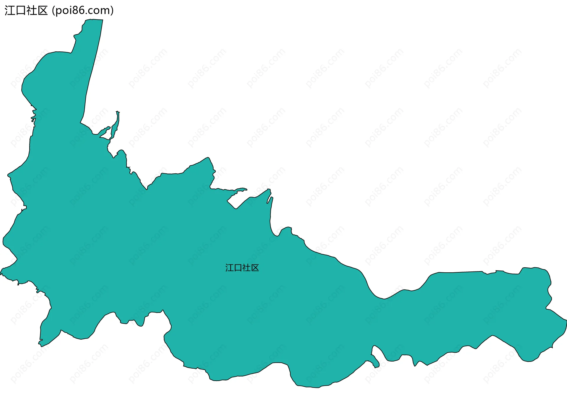 江口社区边界地图