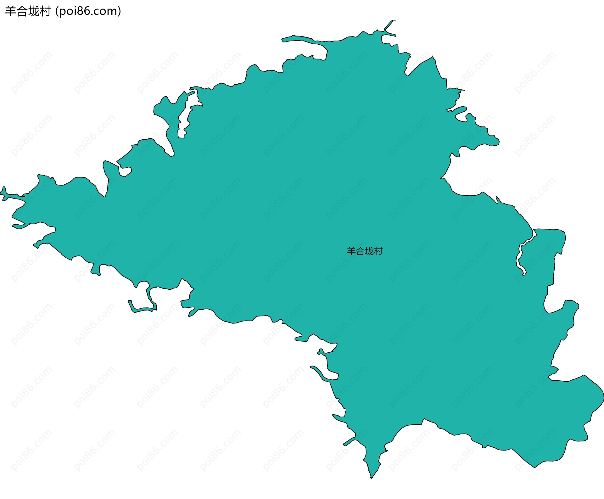 羊合垅村边界地图