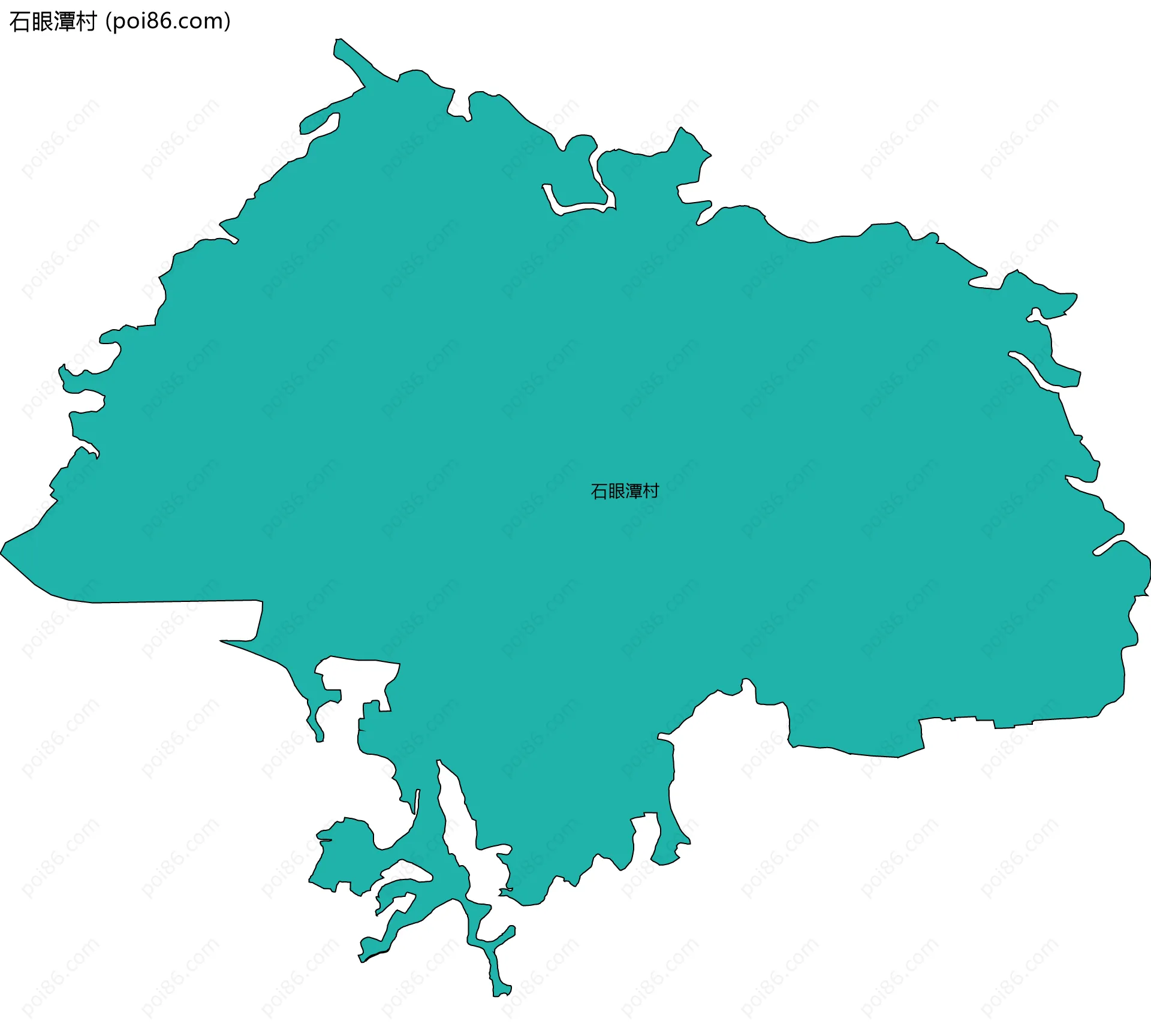 石眼潭村边界地图