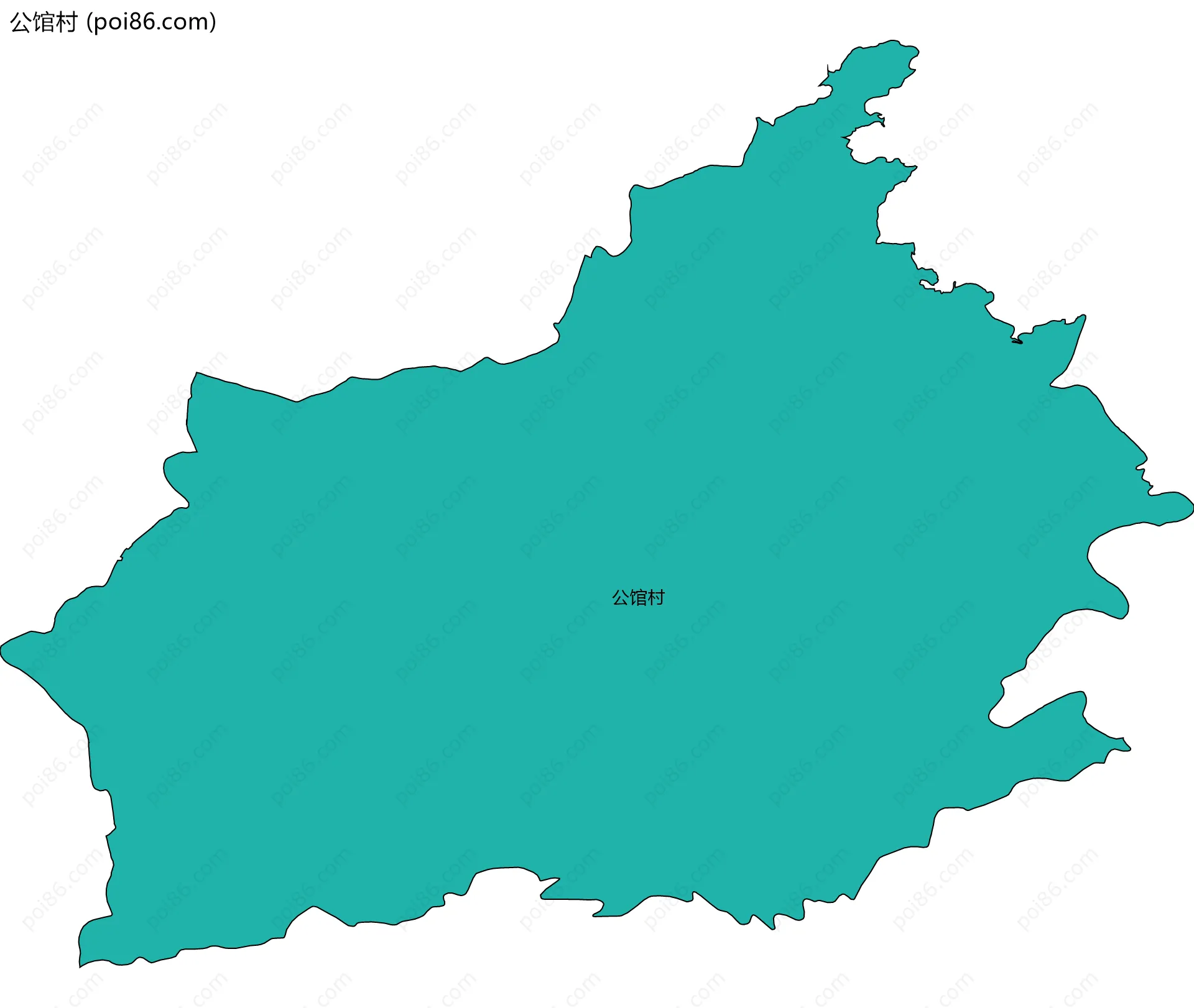 公馆村边界地图