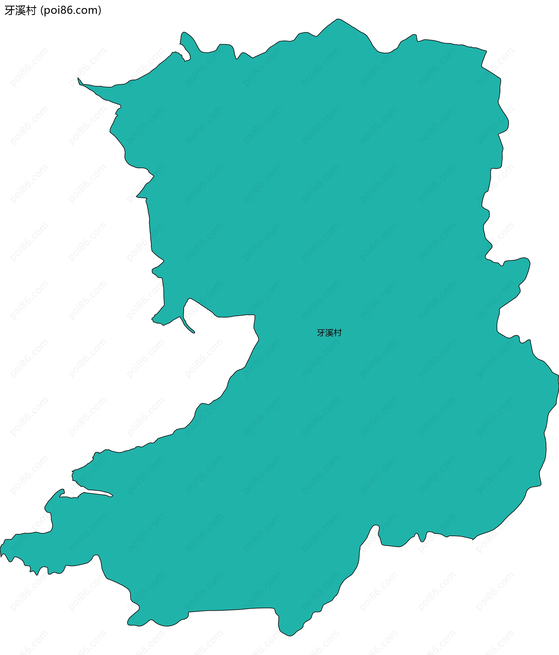 牙溪村边界地图