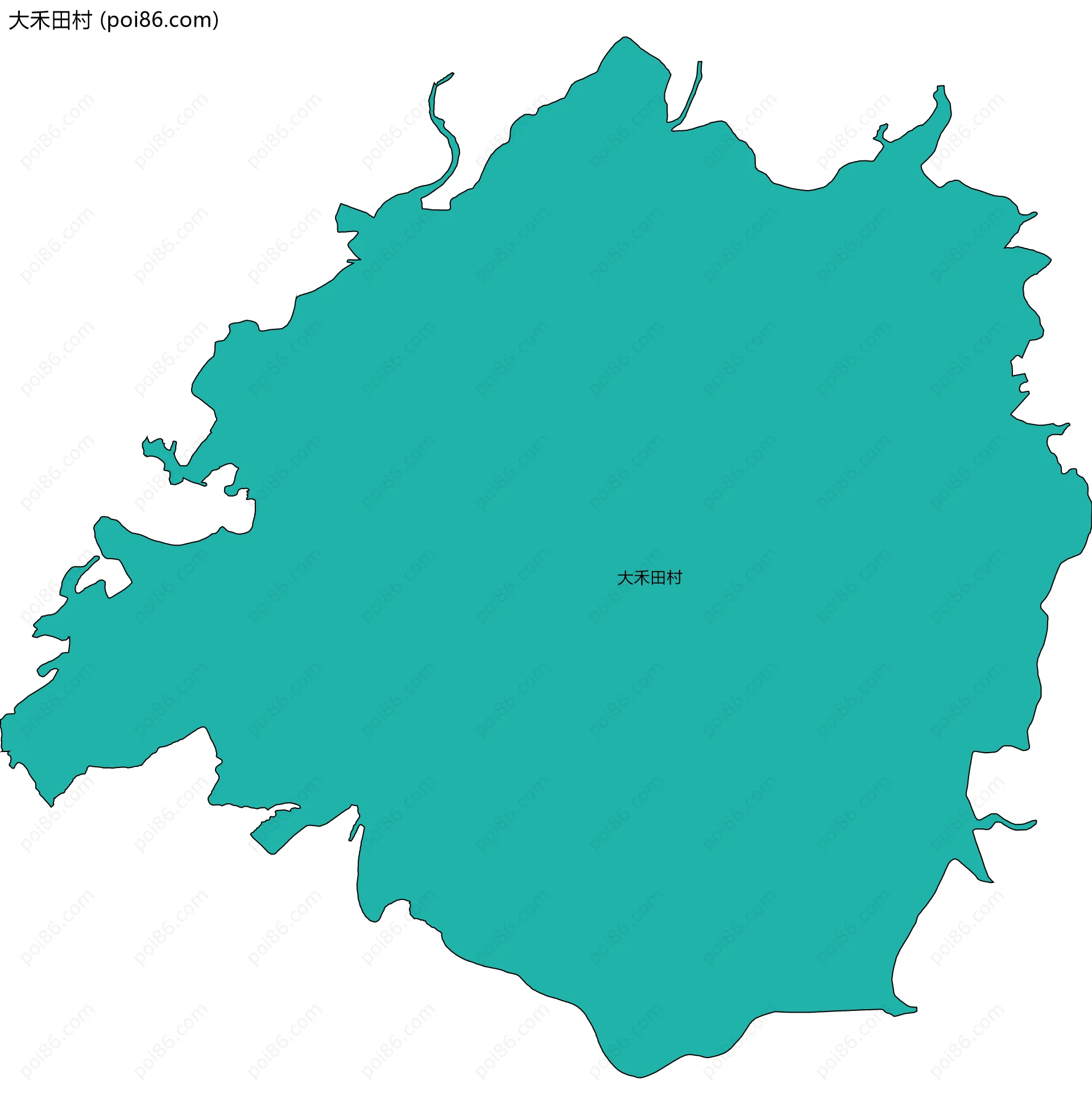 大禾田村边界地图