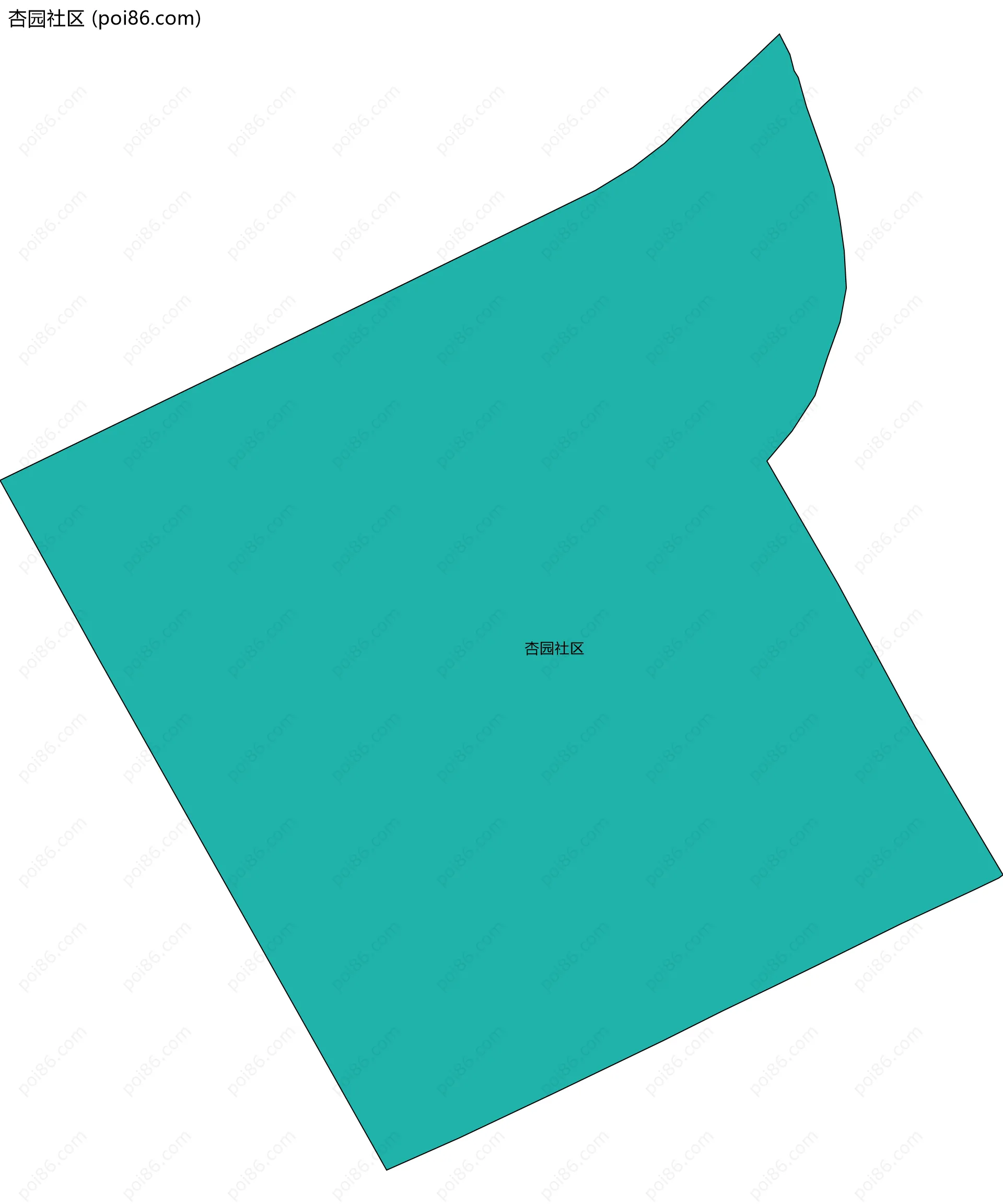 杏园社区边界地图