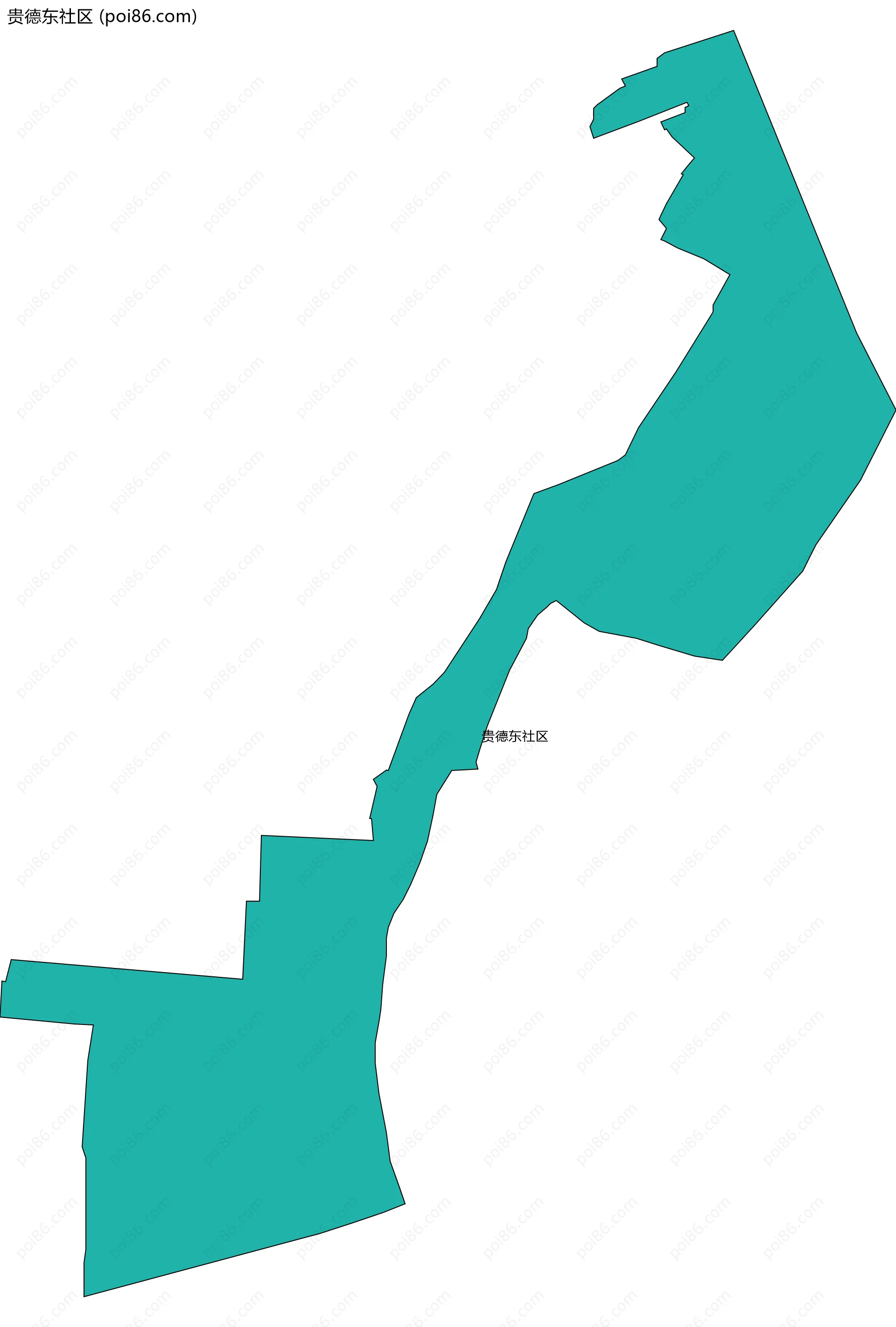 贵德东社区边界地图