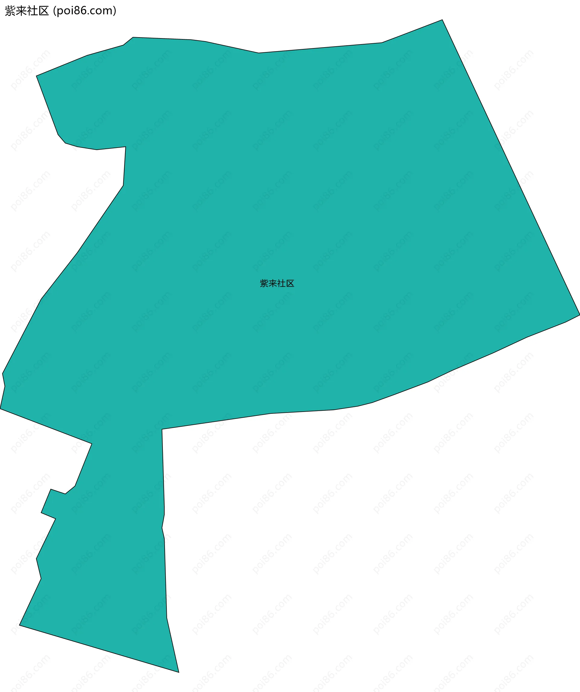 紫来社区边界地图